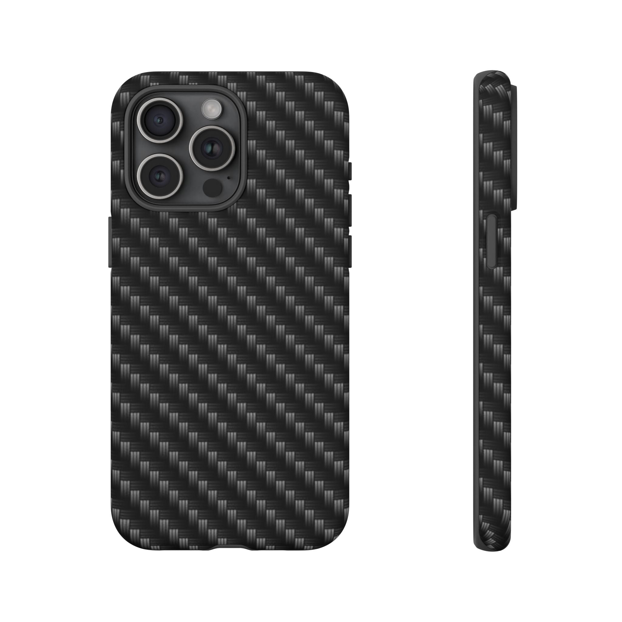 Carbon Fiber Pattern Tough Phone Case - Slim Protective Phone Cover