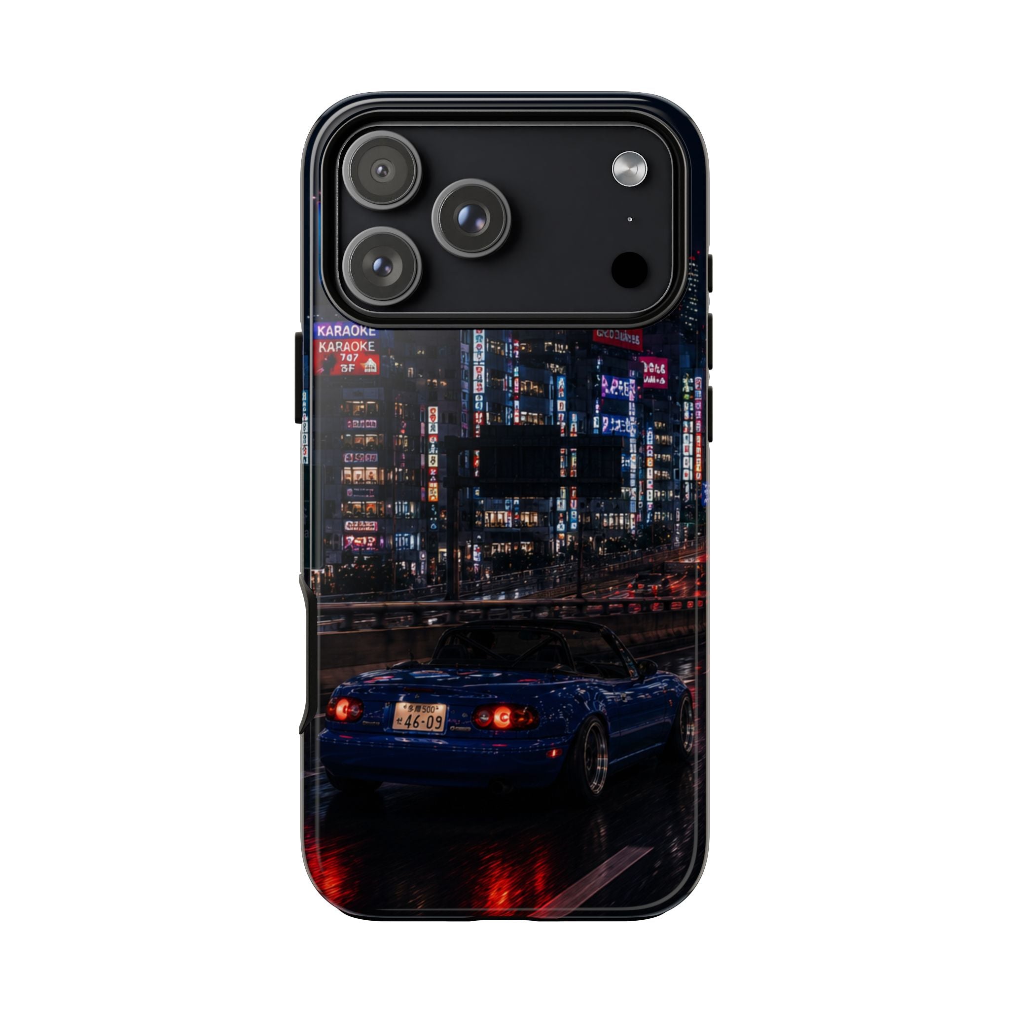 Tokyo Phone Case - Neon City Night Racer (Protective Tough Case)
