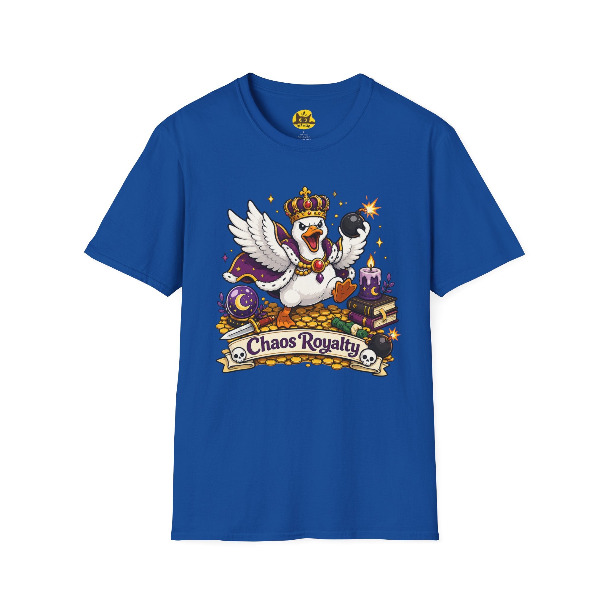 Chaos Royalty T-Shirt — Cute Crowned Goose Tee