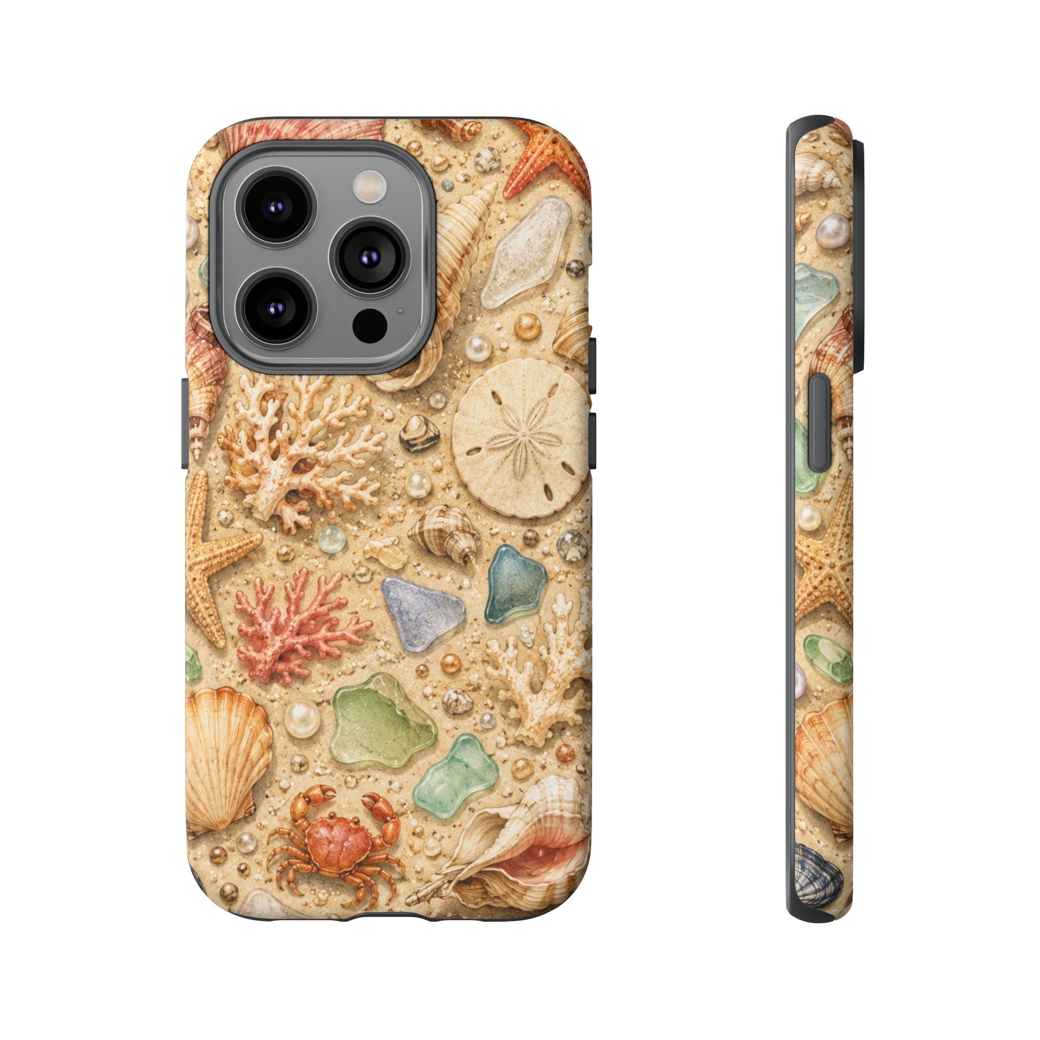 Beach Shells Phone Case — Seashell, Starfish & Sea Glass Coastal Design