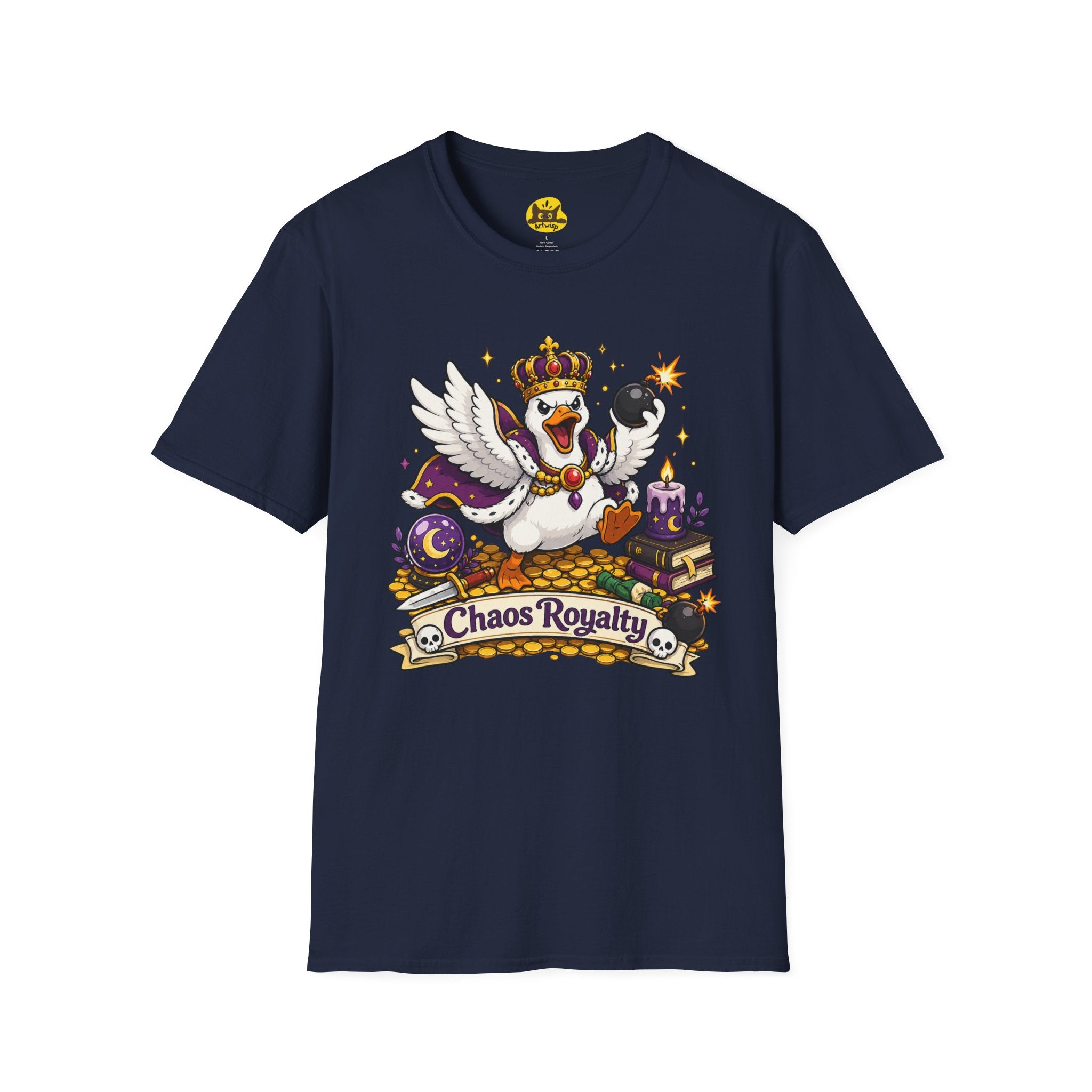 Chaos Royalty T-Shirt — Cute Crowned Goose Tee