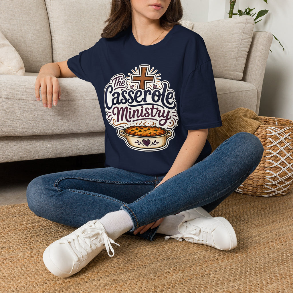 Casserole Ministry T-Shirt — Faith-Based Church Potluck Tee