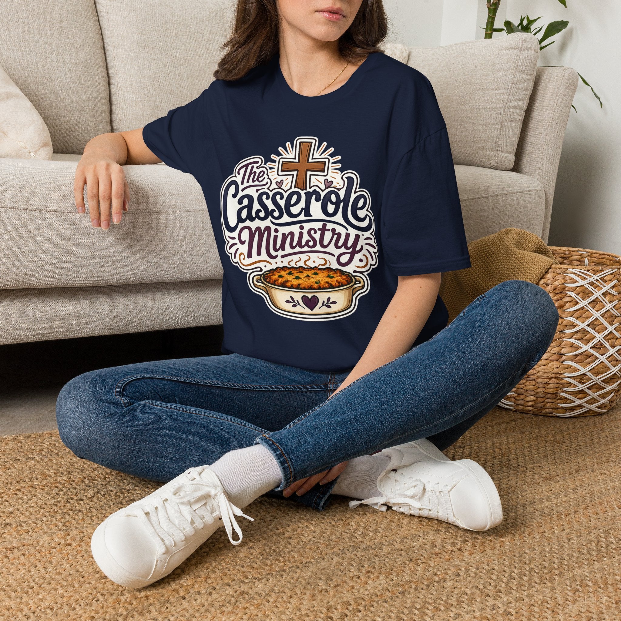 Casserole Ministry T-Shirt — Faith-Based Church Potluck Tee