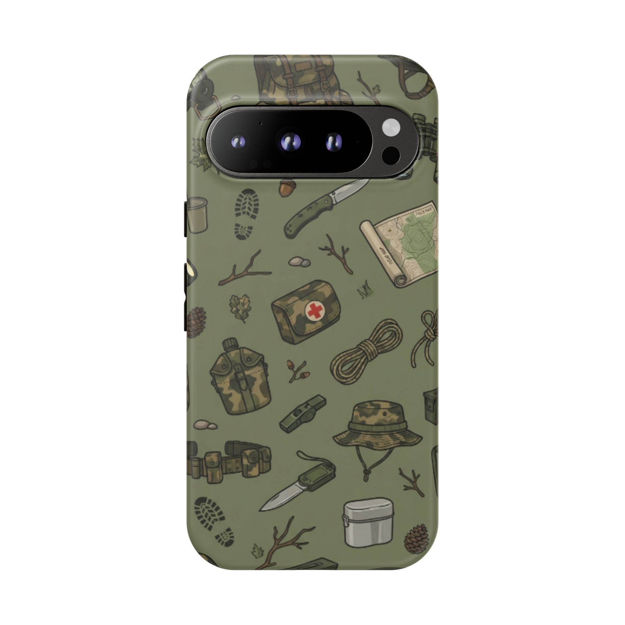 Tactical Gear Phone Case — Military Camping Outdoor Pattern
