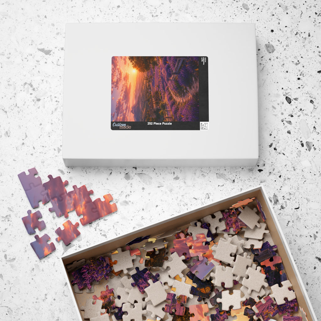 Lavender Sunset Puzzle — Scenic Landscape Jigsaw (110–1014 Pieces)