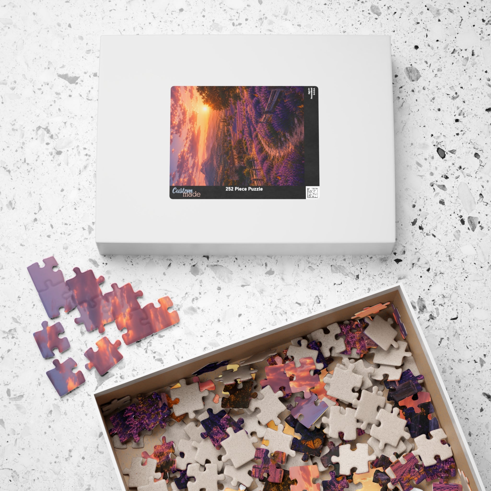 Lavender Sunset Puzzle — Scenic Landscape Jigsaw (110–1014 Pieces)