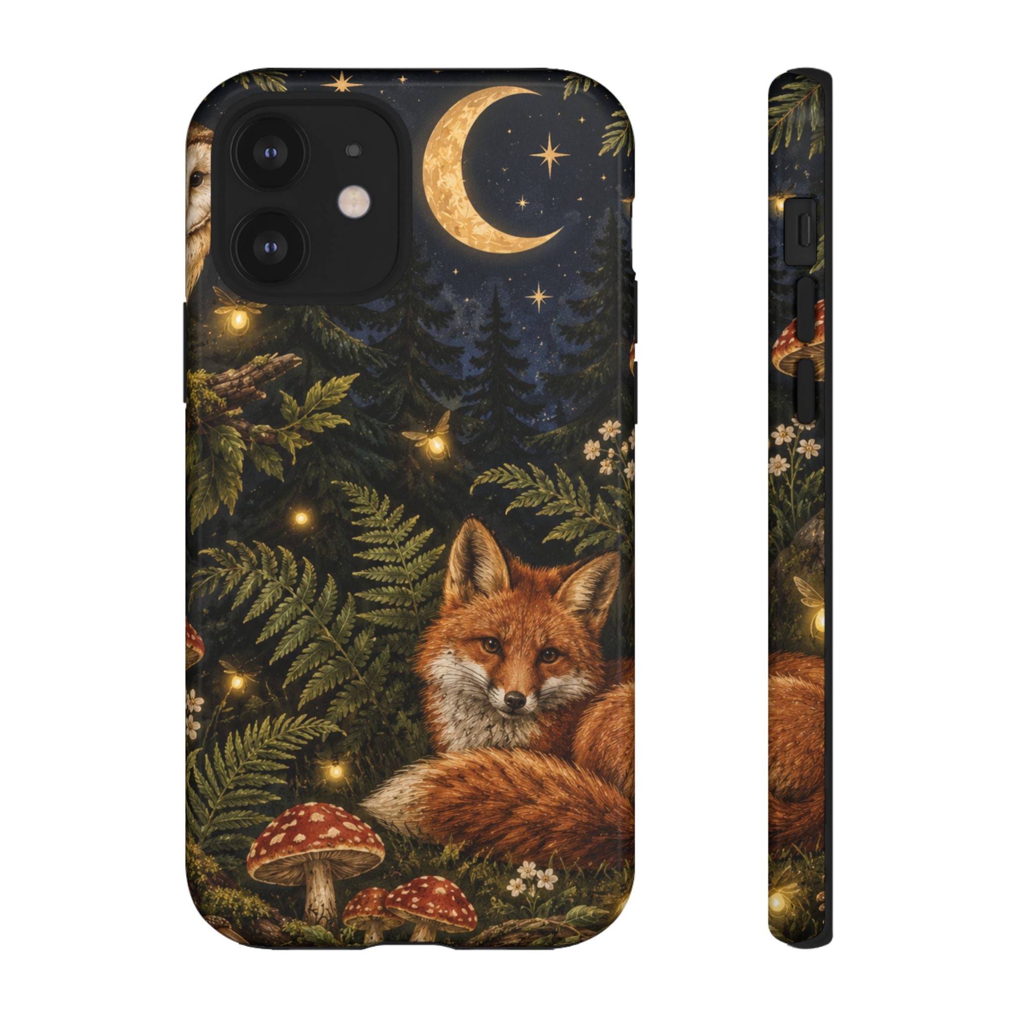 Fox Forest Tough Phone Case — Moonlit Woodland Protective Phone Cover