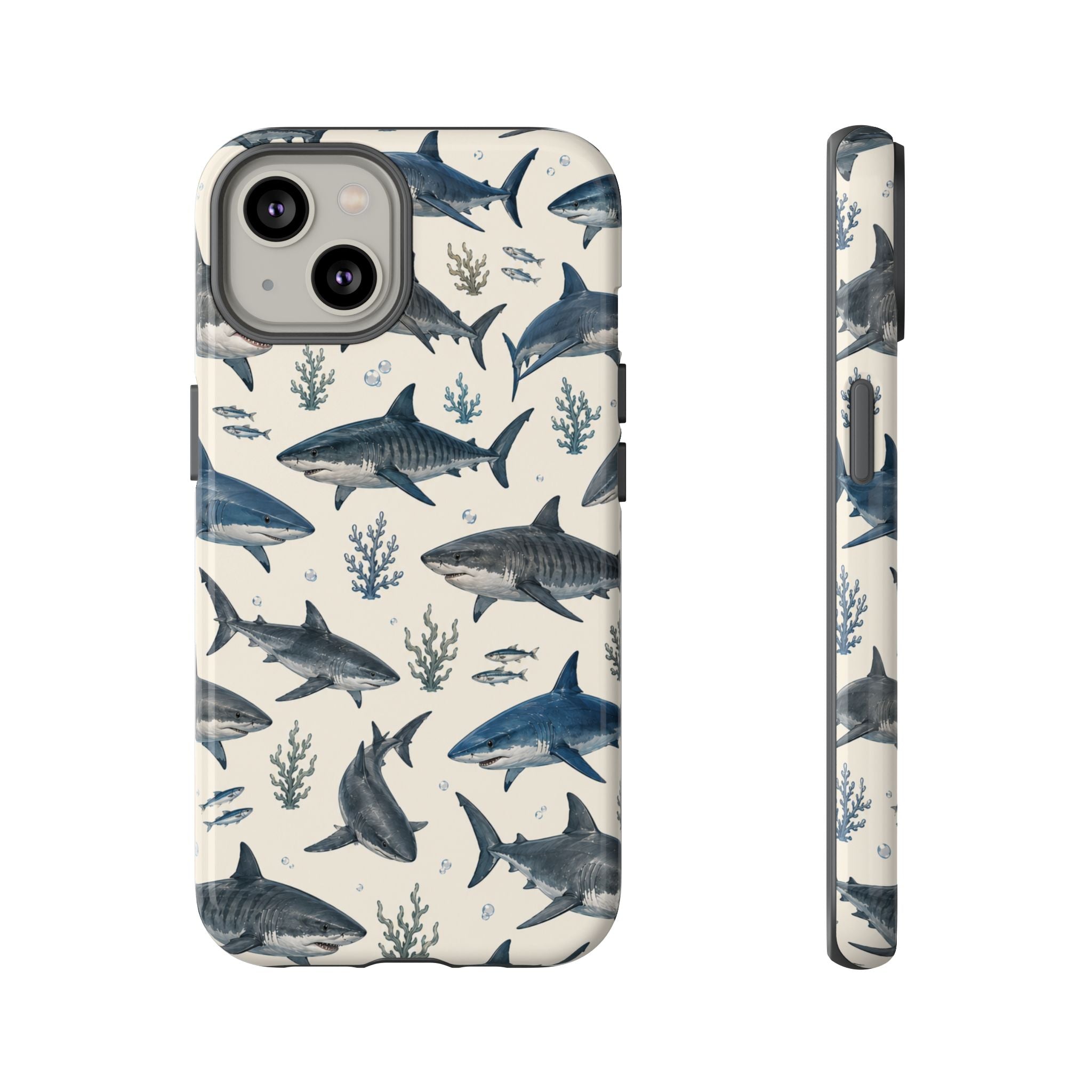 Shark Pattern Phone Case – Nautical Oceanic Phone Cover