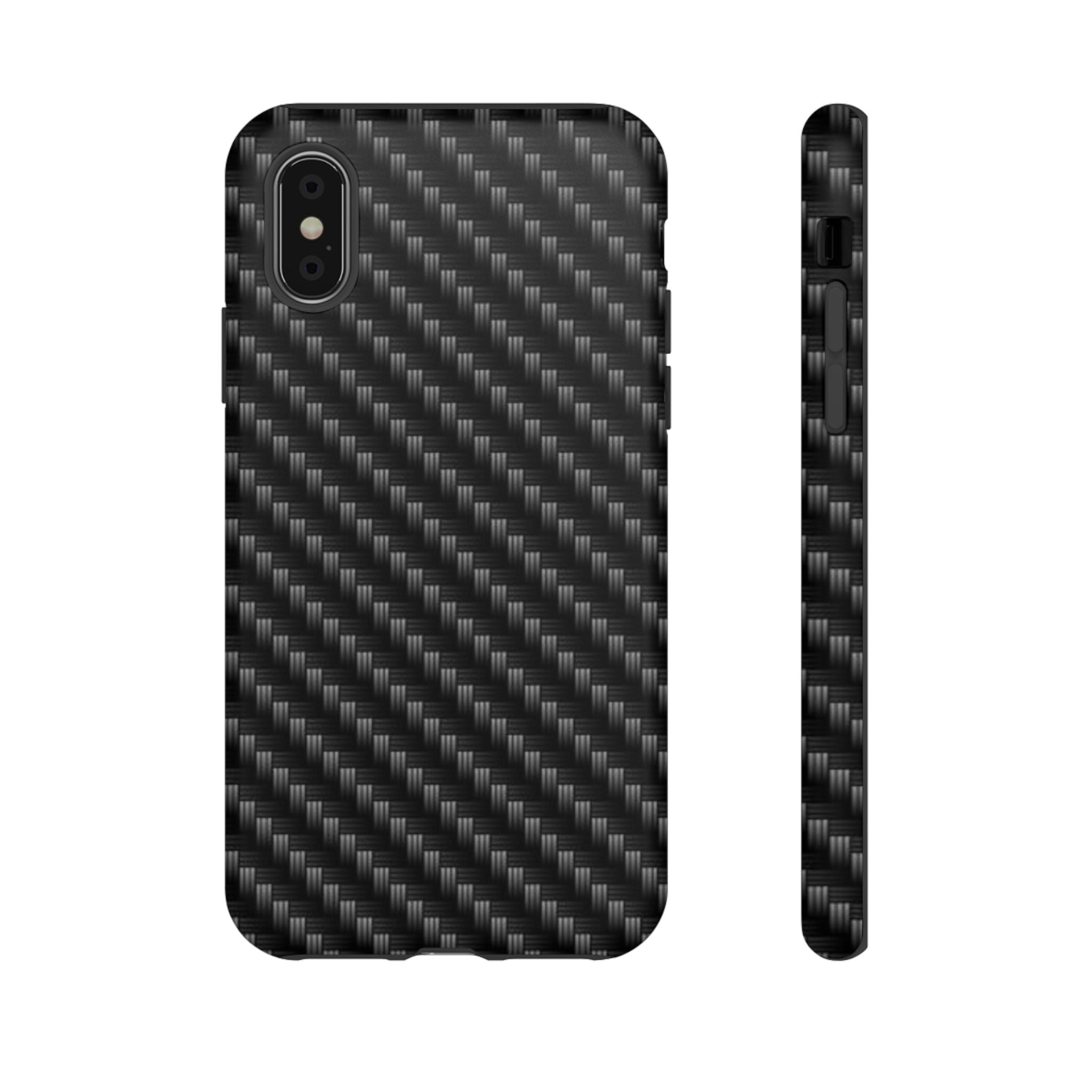Carbon Fiber Pattern Tough Phone Case - Slim Protective Phone Cover