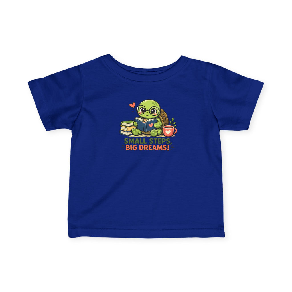 Infant Tee — Cute Turtle "Small Steps, Big Dreams" Baby Gift Shirt