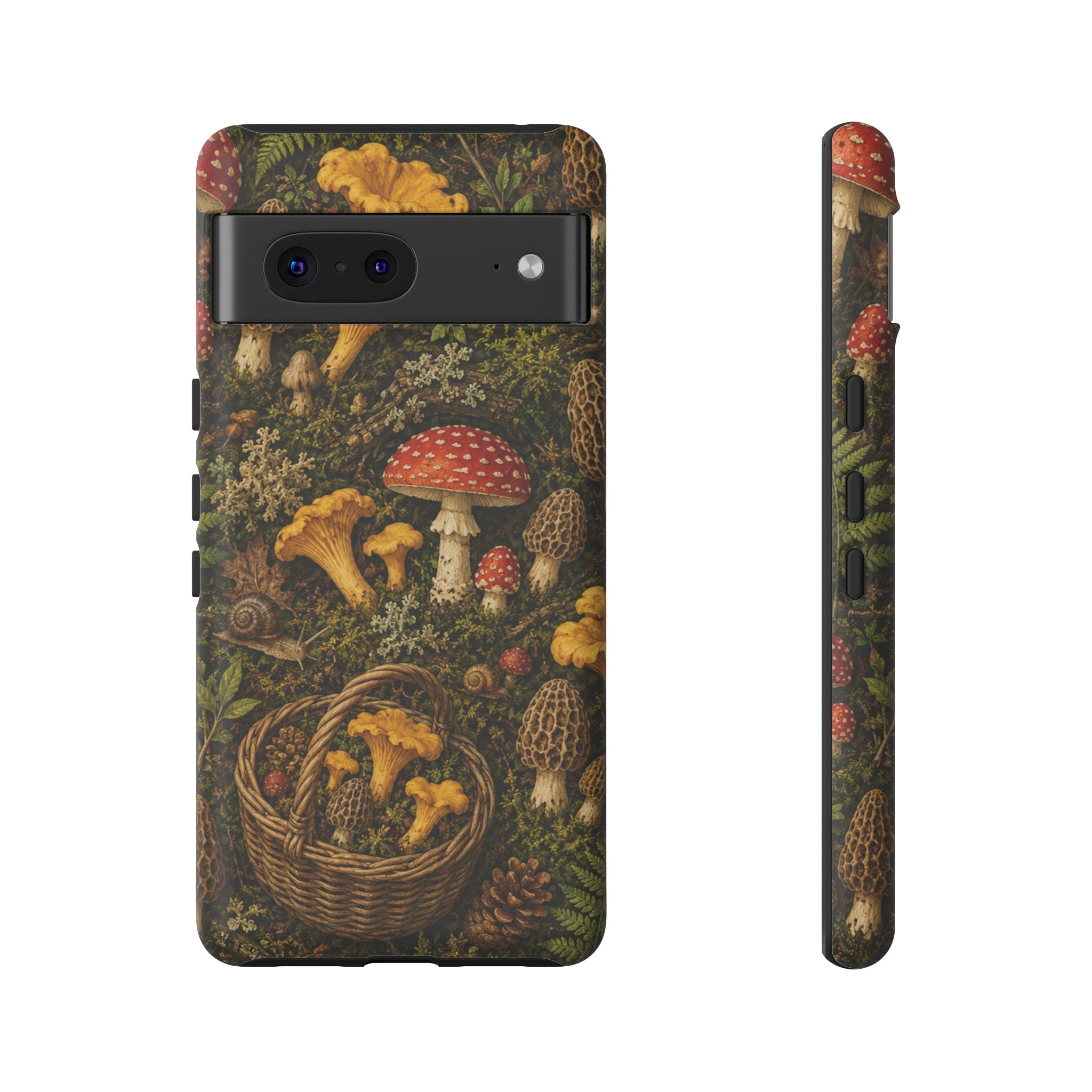 Mushroom Forage Phone Case — Vintage Forest Wild Mushroom Pattern