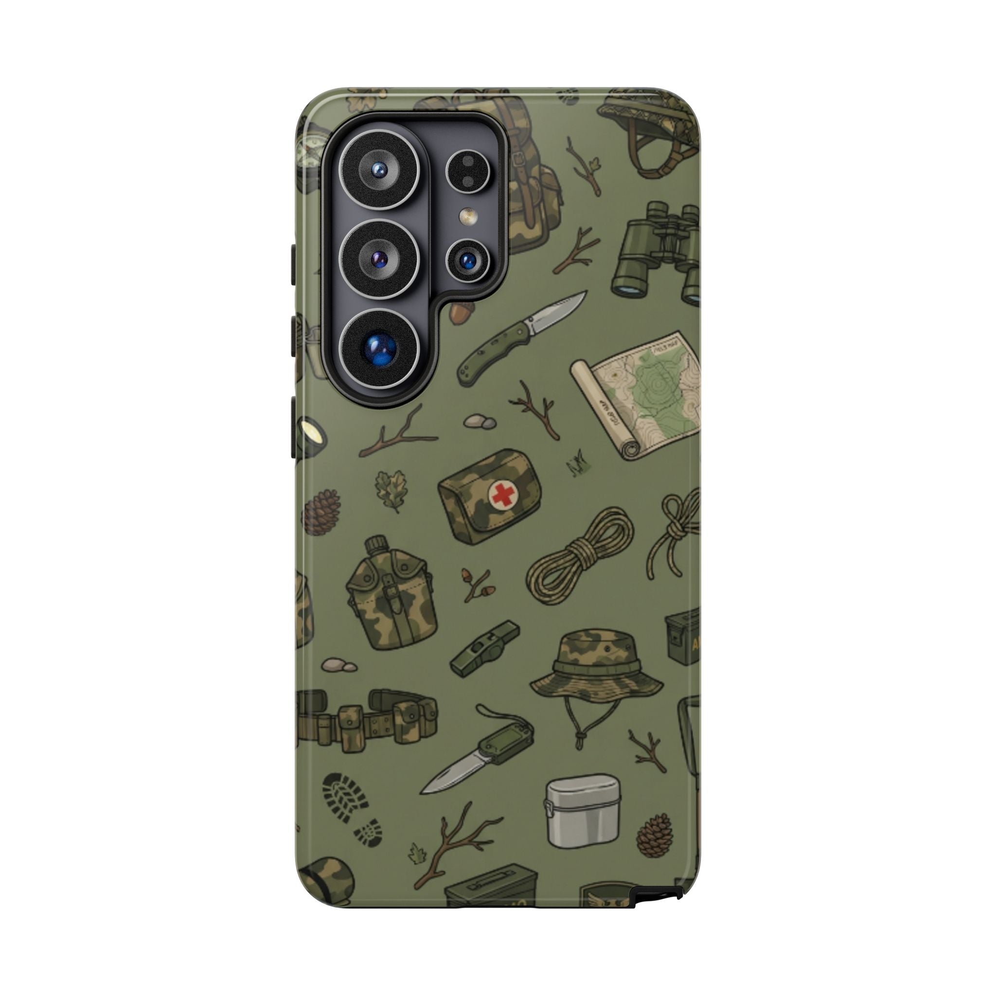 Tactical Gear Phone Case — Military Camping Outdoor Pattern