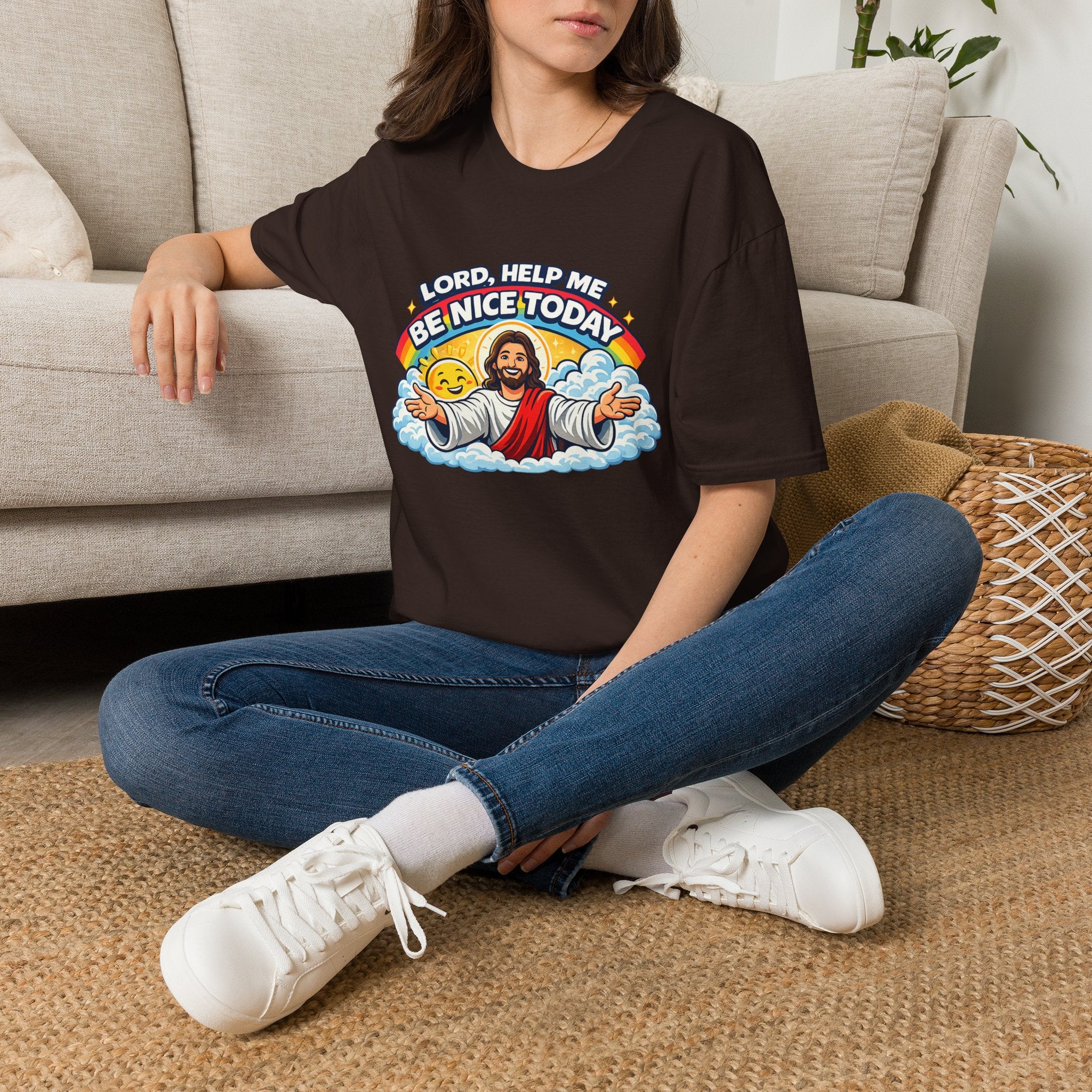 Lord Help Me Be Nice Today T-Shirt — Funny Jesus Christian Tee