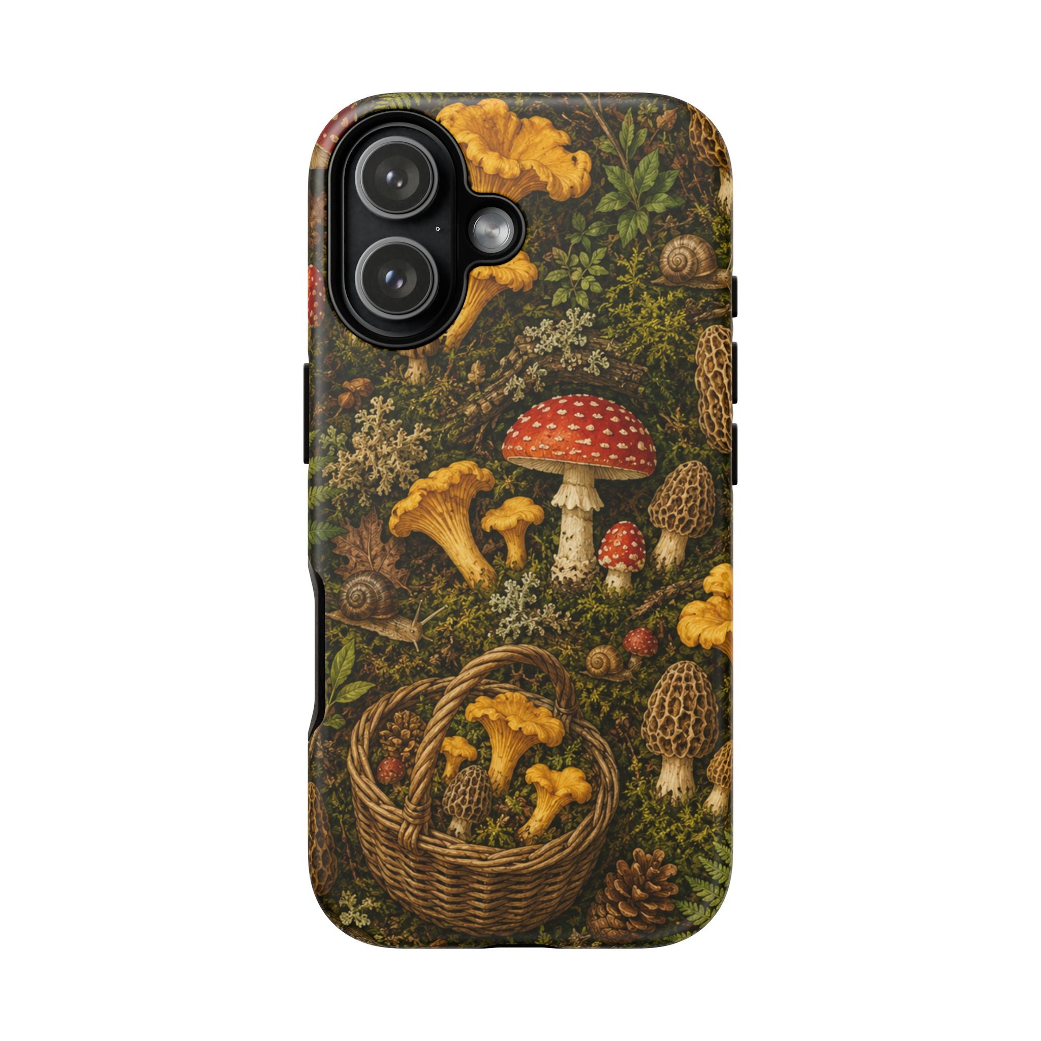 Mushroom Forage Phone Case — Vintage Forest Wild Mushroom Pattern