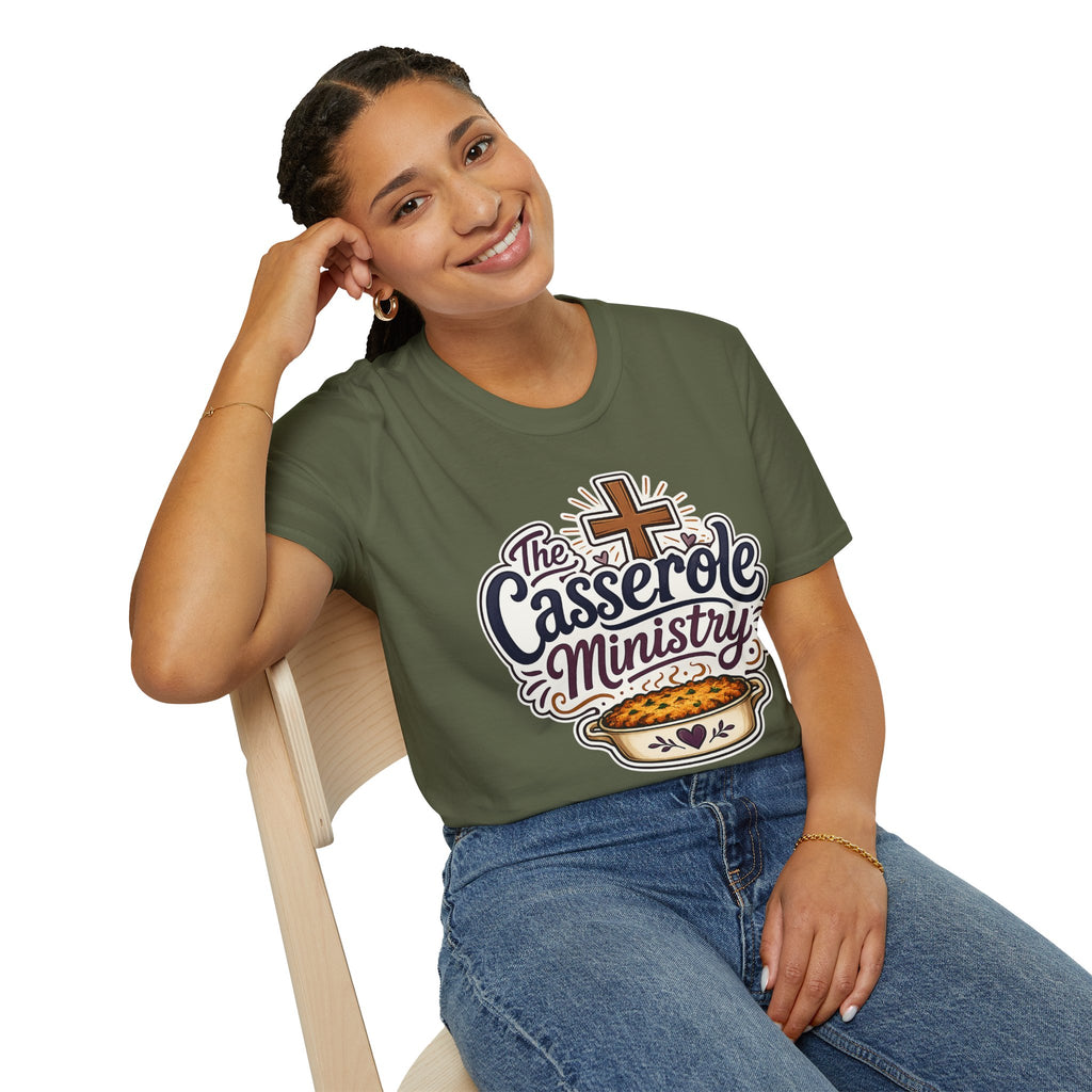 Casserole Ministry T-Shirt — Faith-Based Church Potluck Tee
