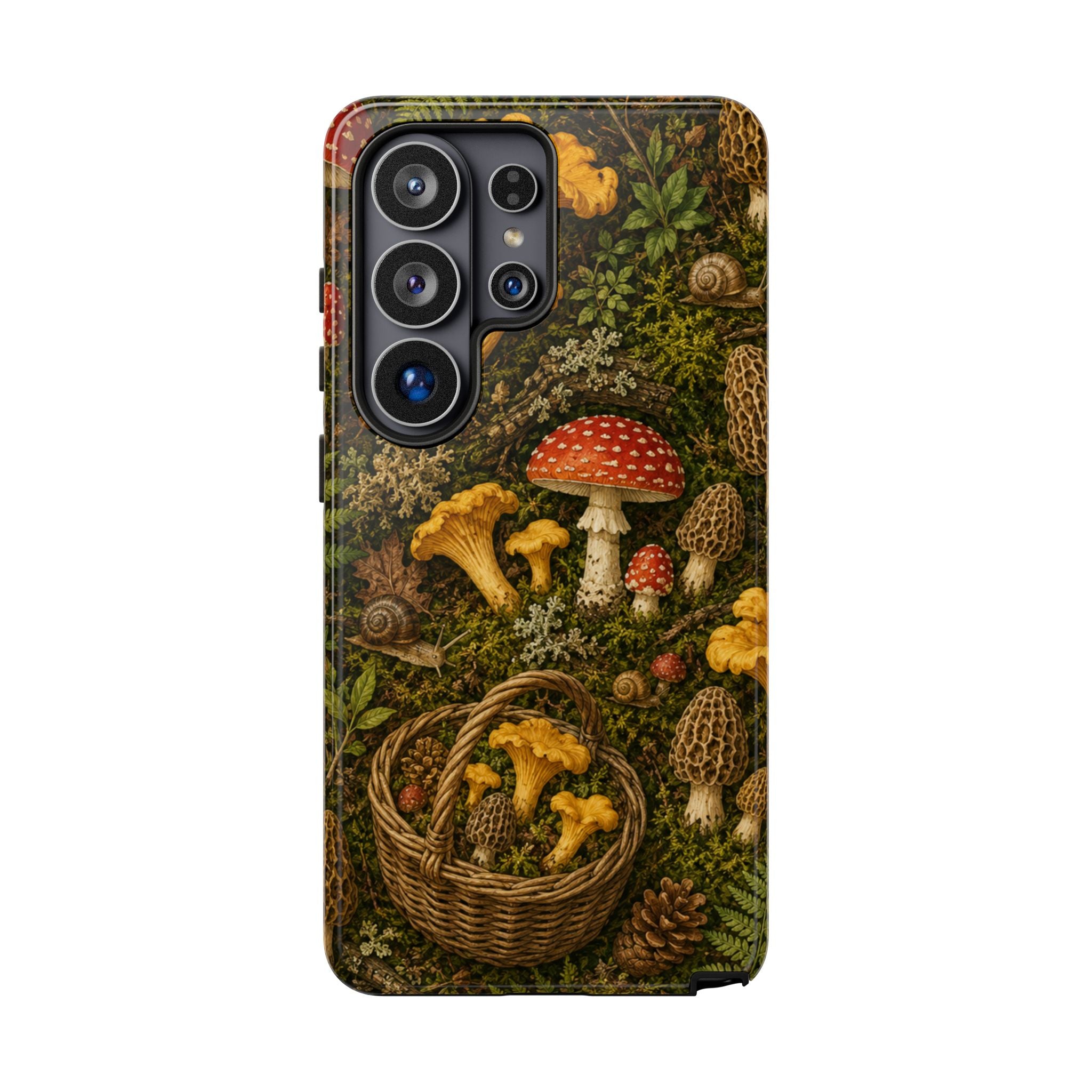 Mushroom Forage Phone Case — Vintage Forest Wild Mushroom Pattern