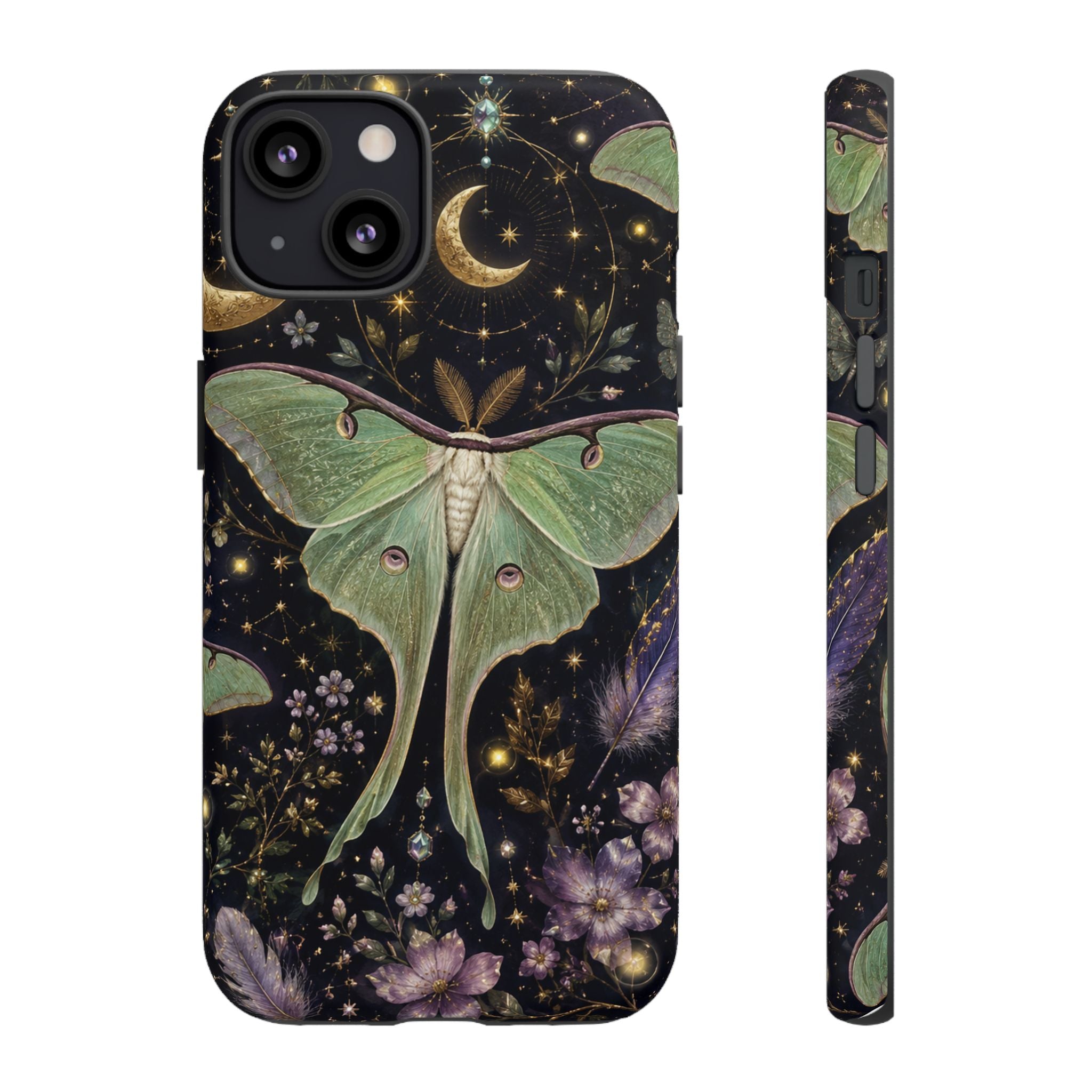 Luna Moth Phone Case — Mystical Moonlight Botanical Tough Case