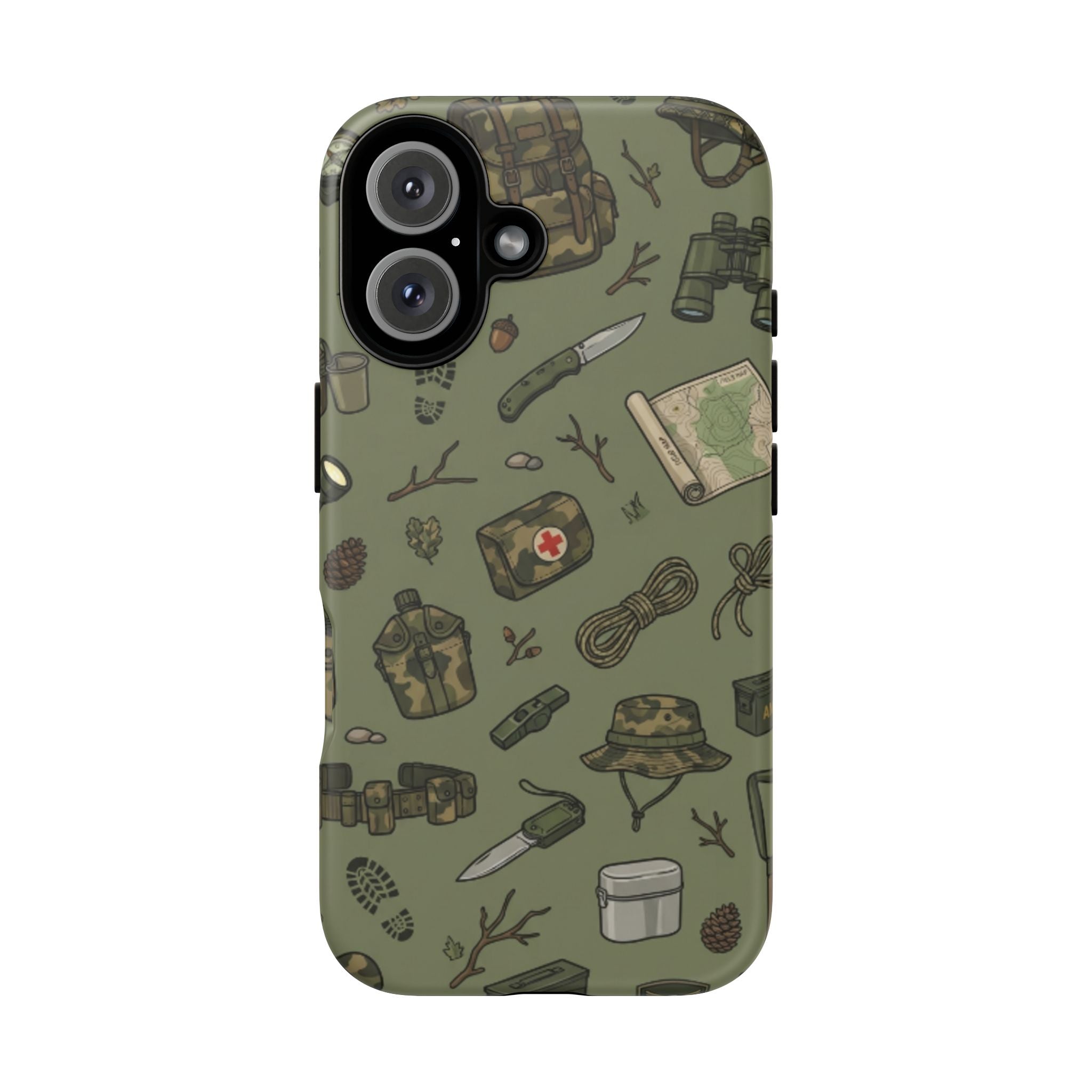 Tactical Gear Phone Case — Military Camping Outdoor Pattern
