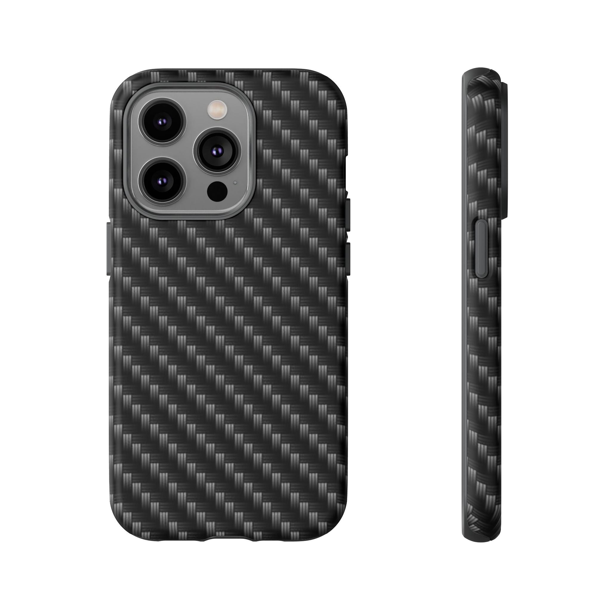Carbon Fiber Pattern Tough Phone Case - Slim Protective Phone Cover