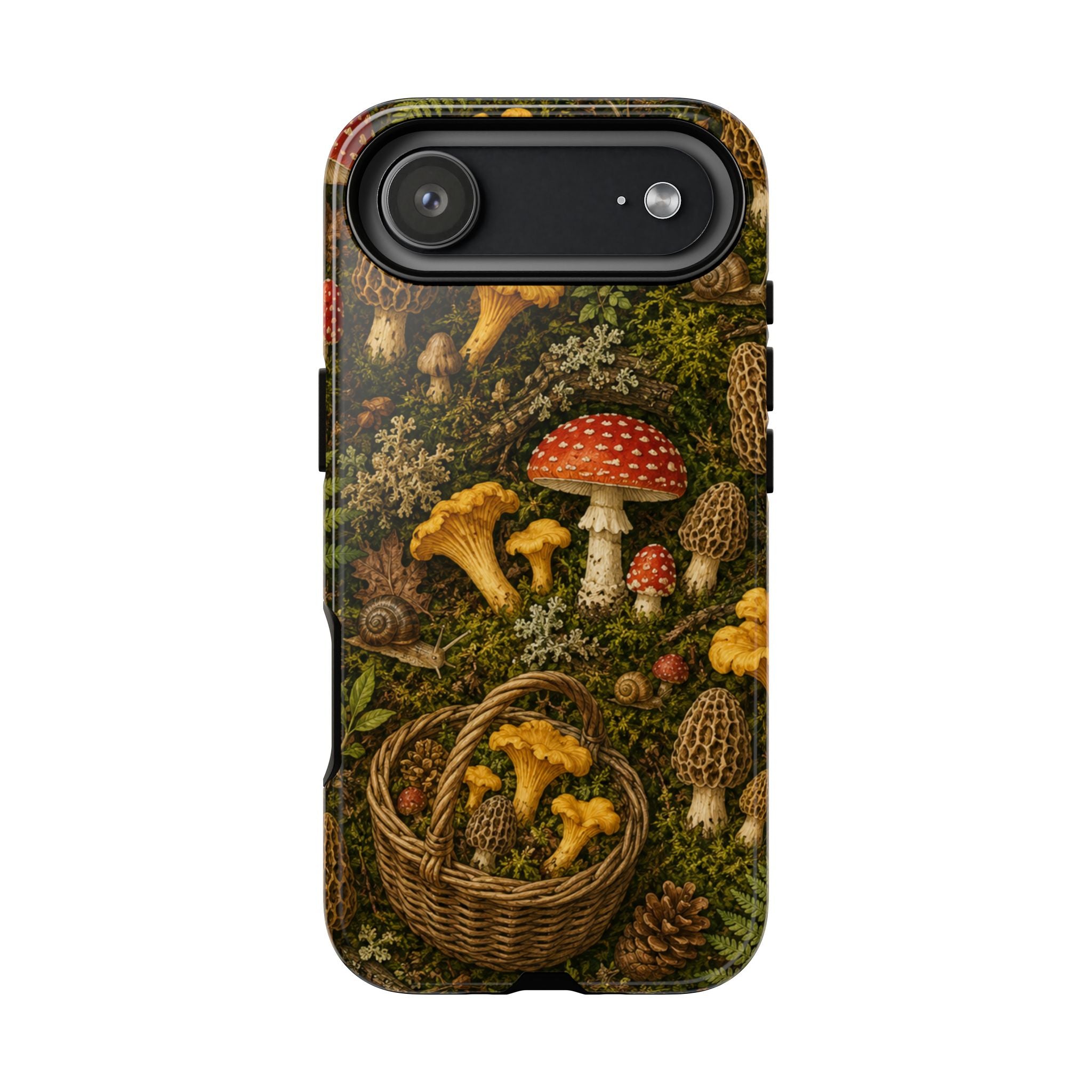 Mushroom Forage Phone Case — Vintage Forest Wild Mushroom Pattern