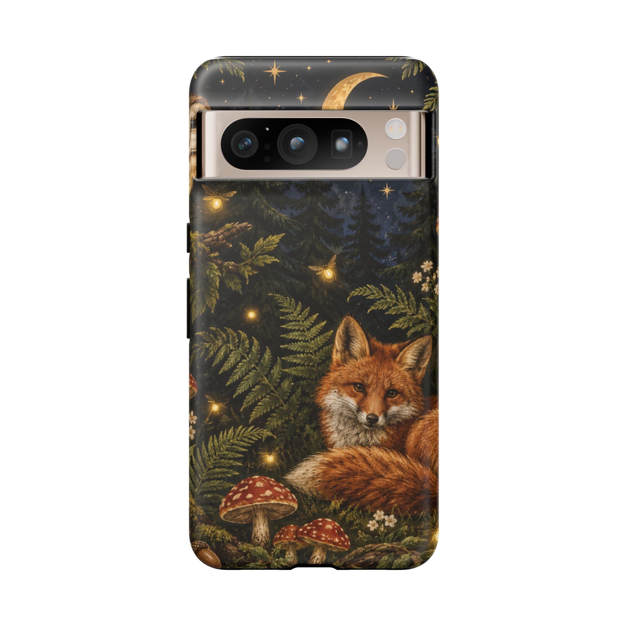 Fox Forest Tough Phone Case — Moonlit Woodland Protective Phone Cover