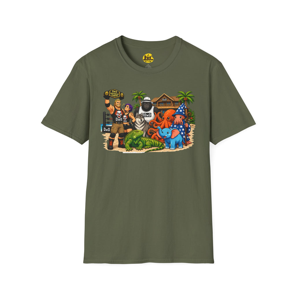 Funny T-Shirt — Wild Wrestling Mascot Crew Gift Tee
