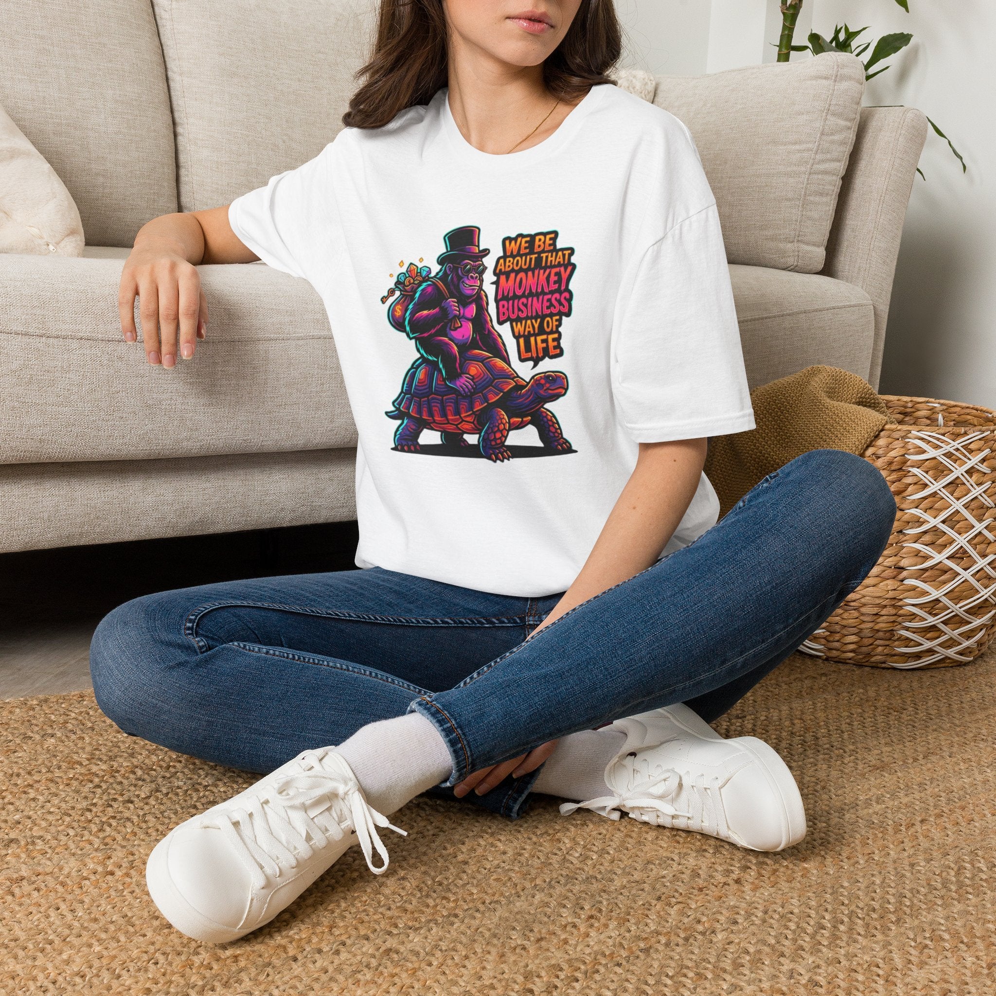 T-Shirt — 'We Be About That Monkey Business Way Of Life' Graphic Tee