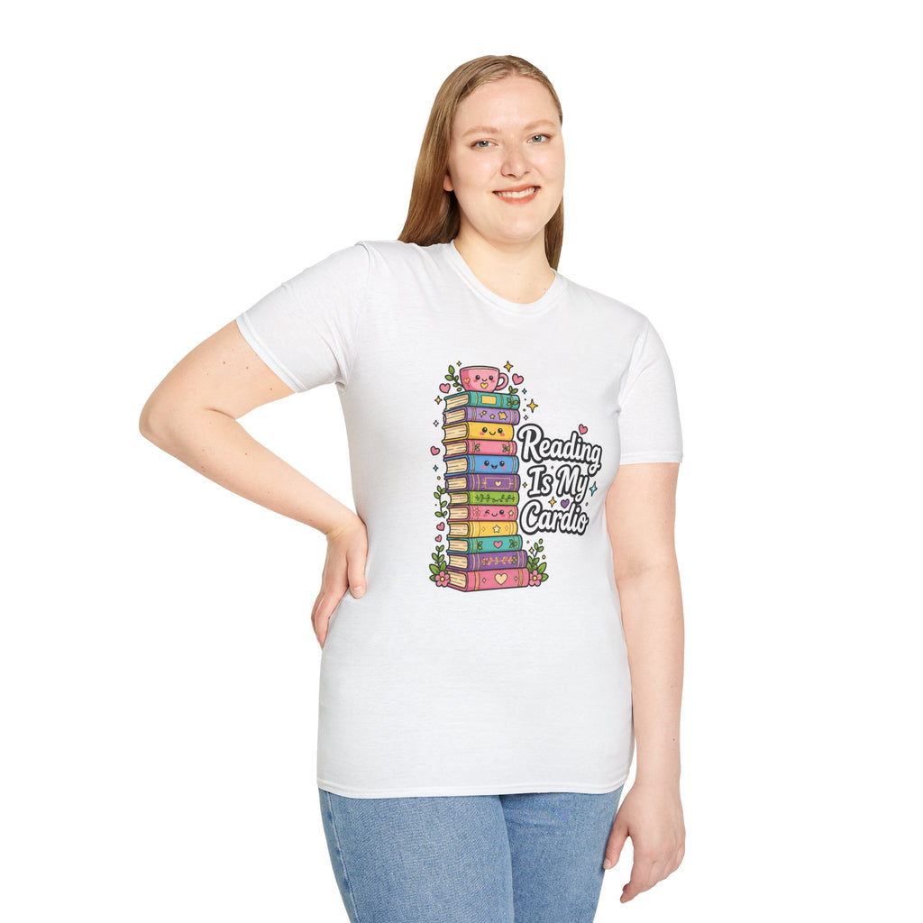 Reading Is My Cardio T-Shirt — Cute Books Graphic Tee for Book Lovers