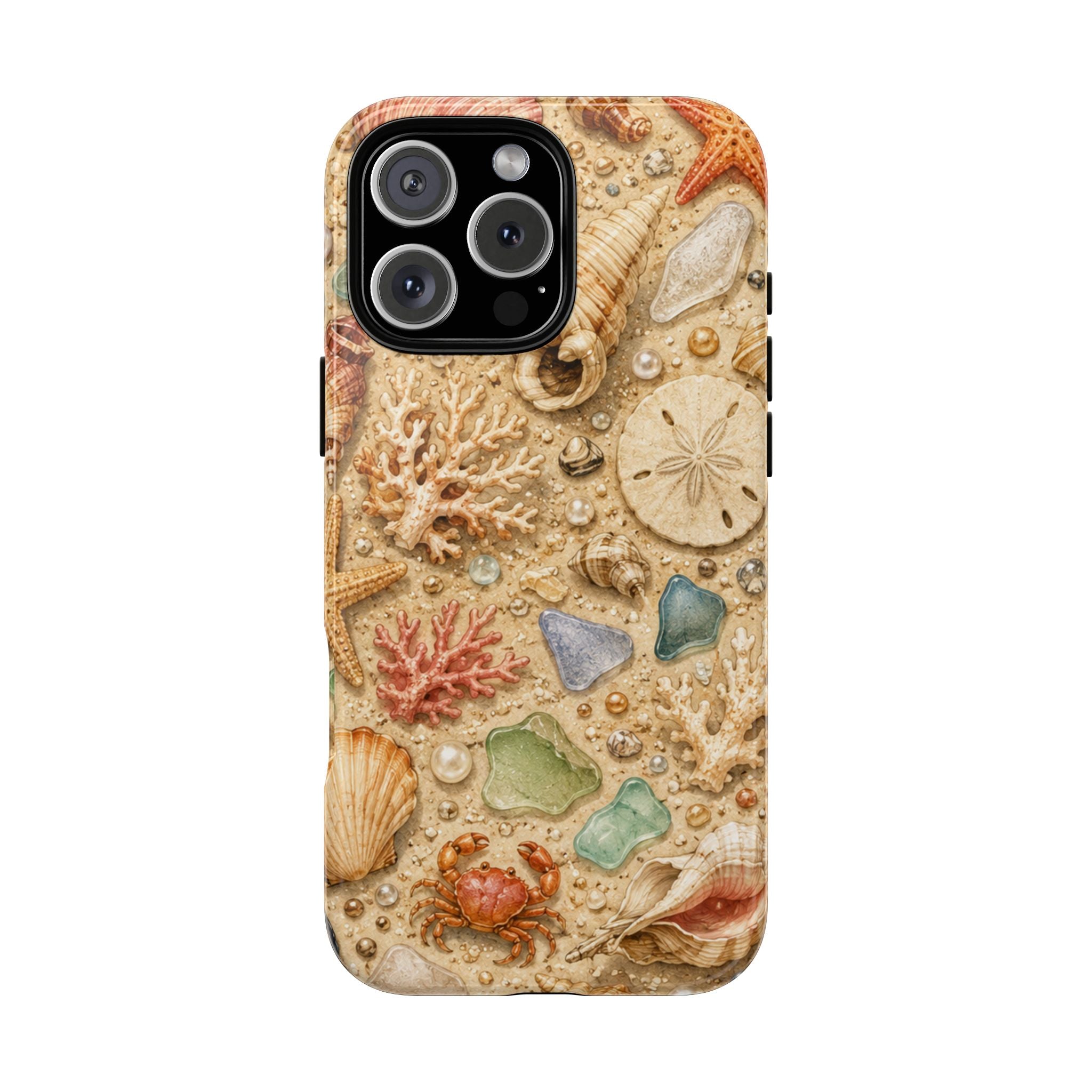 Beach Shells Phone Case — Seashell, Starfish & Sea Glass Coastal Design