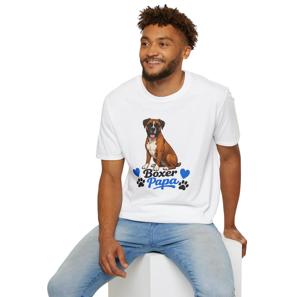 Boxer Papa T-Shirt — Cute Boxer Dog Dad Shirt
