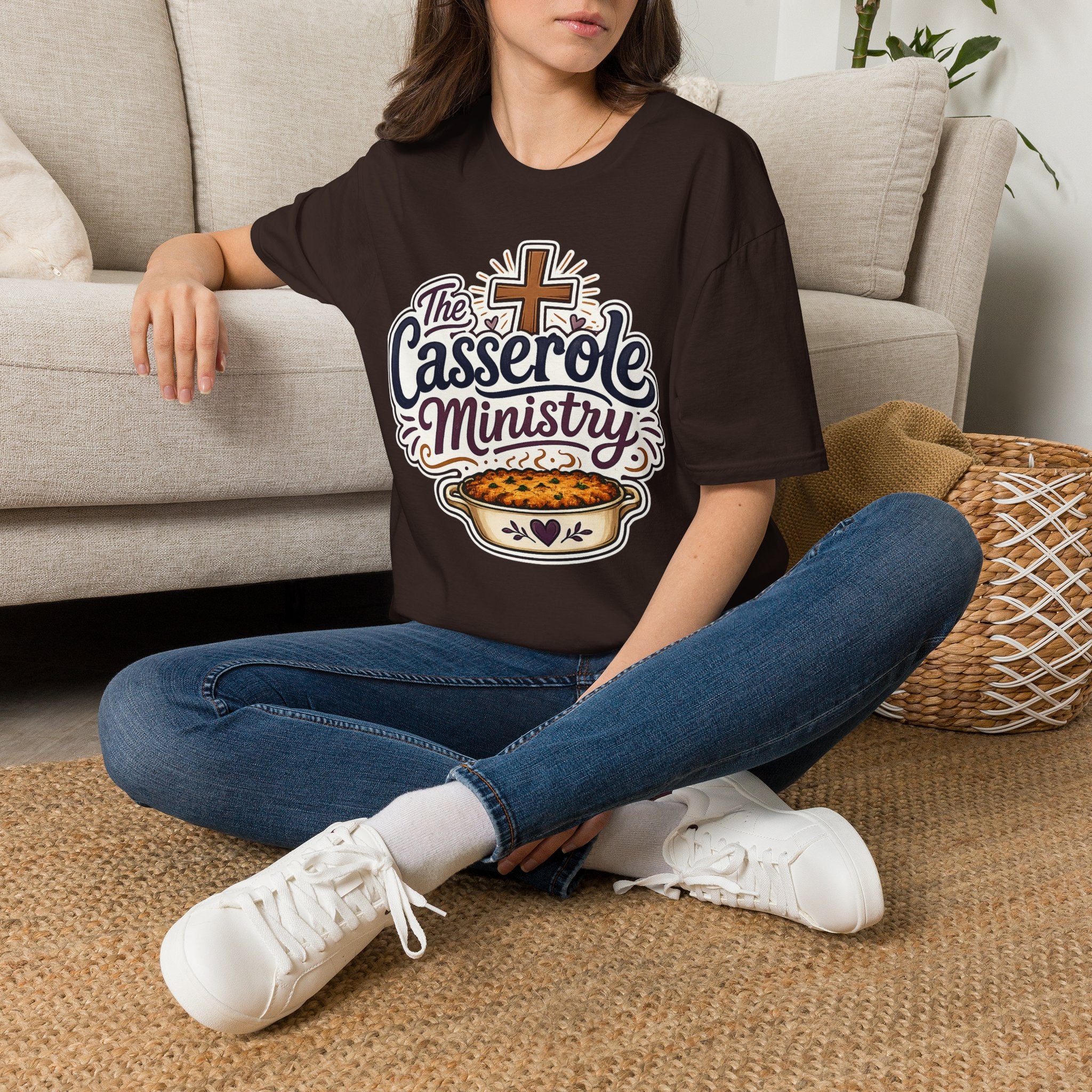 Casserole Ministry T-Shirt — Faith-Based Church Potluck Tee