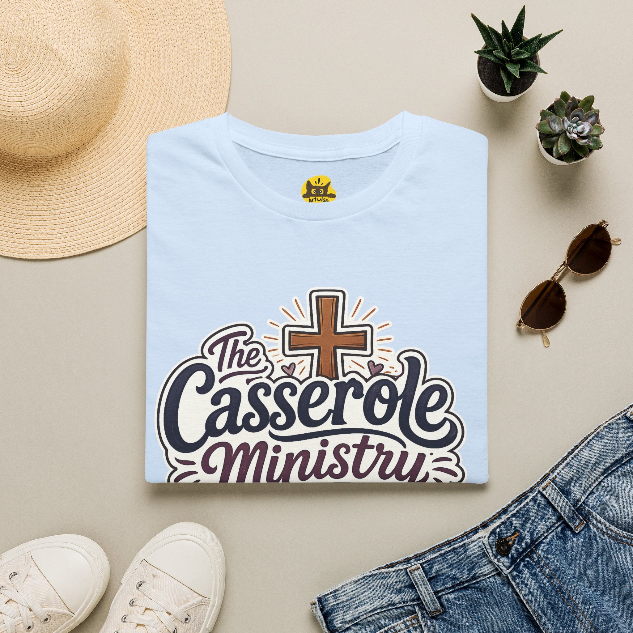 Casserole Ministry T‑Shirt — Faith & Fellowship Church Cooking Crew Tee