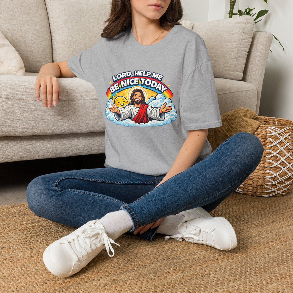 Lord Help Me Be Nice Today T-Shirt — Funny Jesus Christian Tee