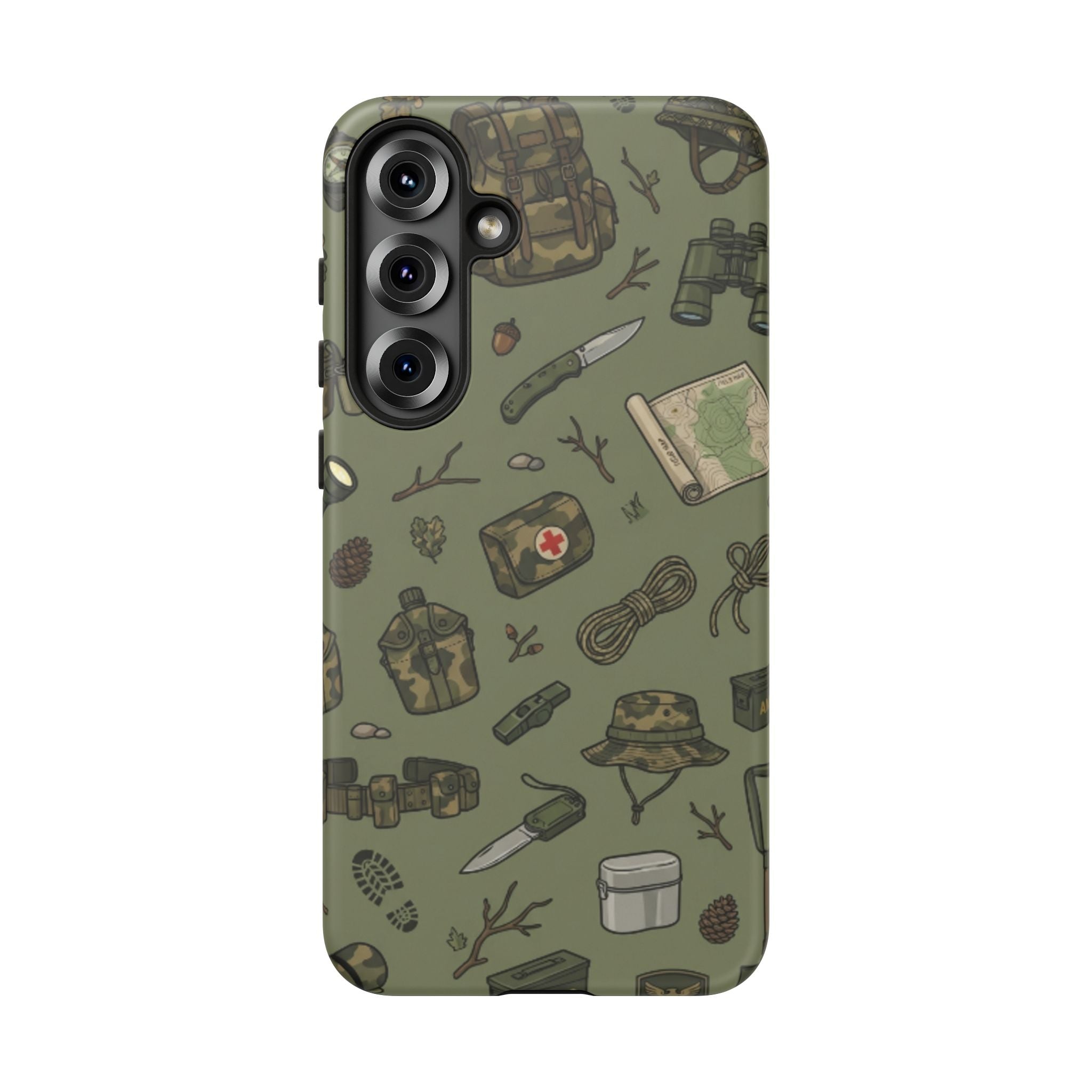 Tactical Gear Phone Case — Military Camping Outdoor Pattern