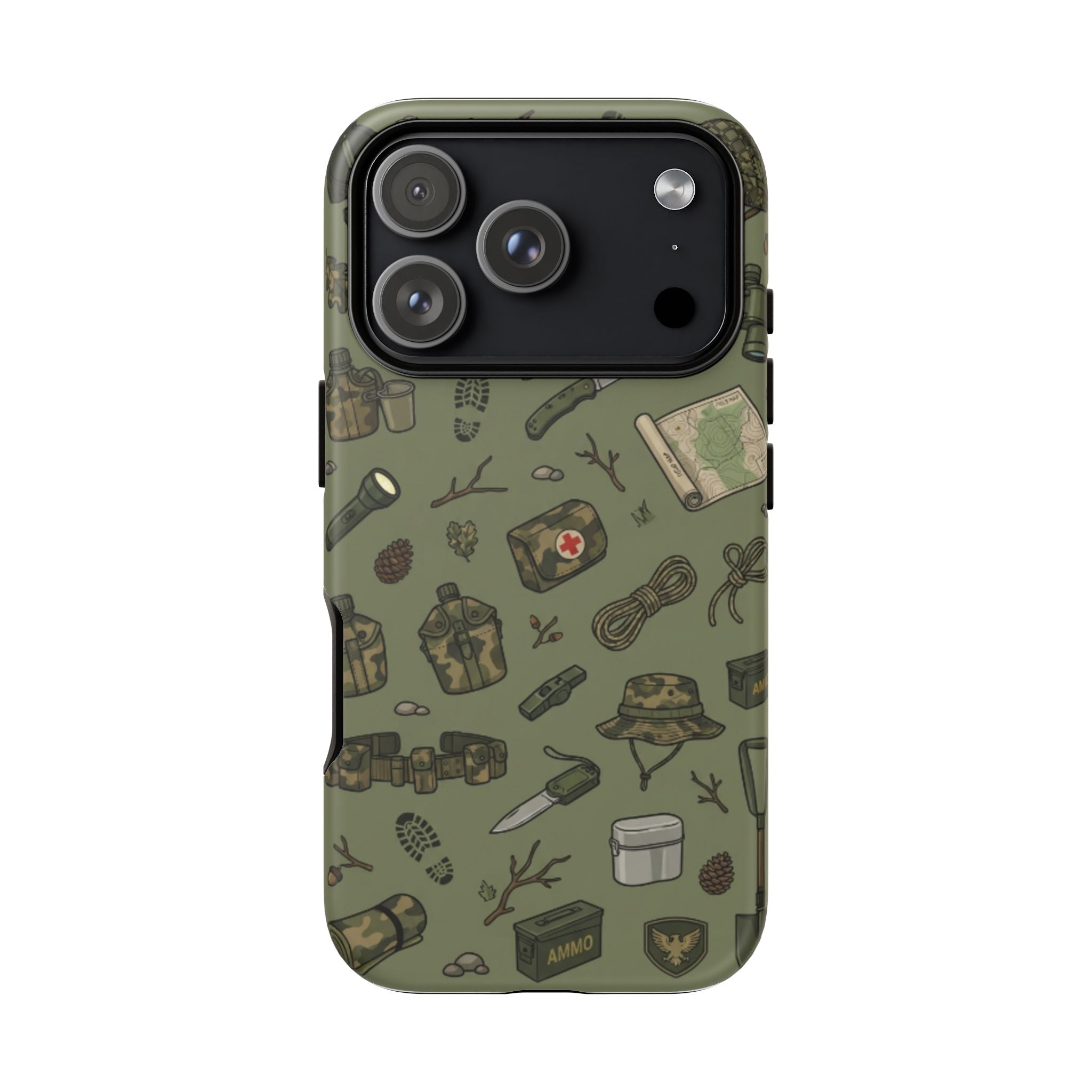 Tactical Gear Phone Case — Military Camping Outdoor Pattern