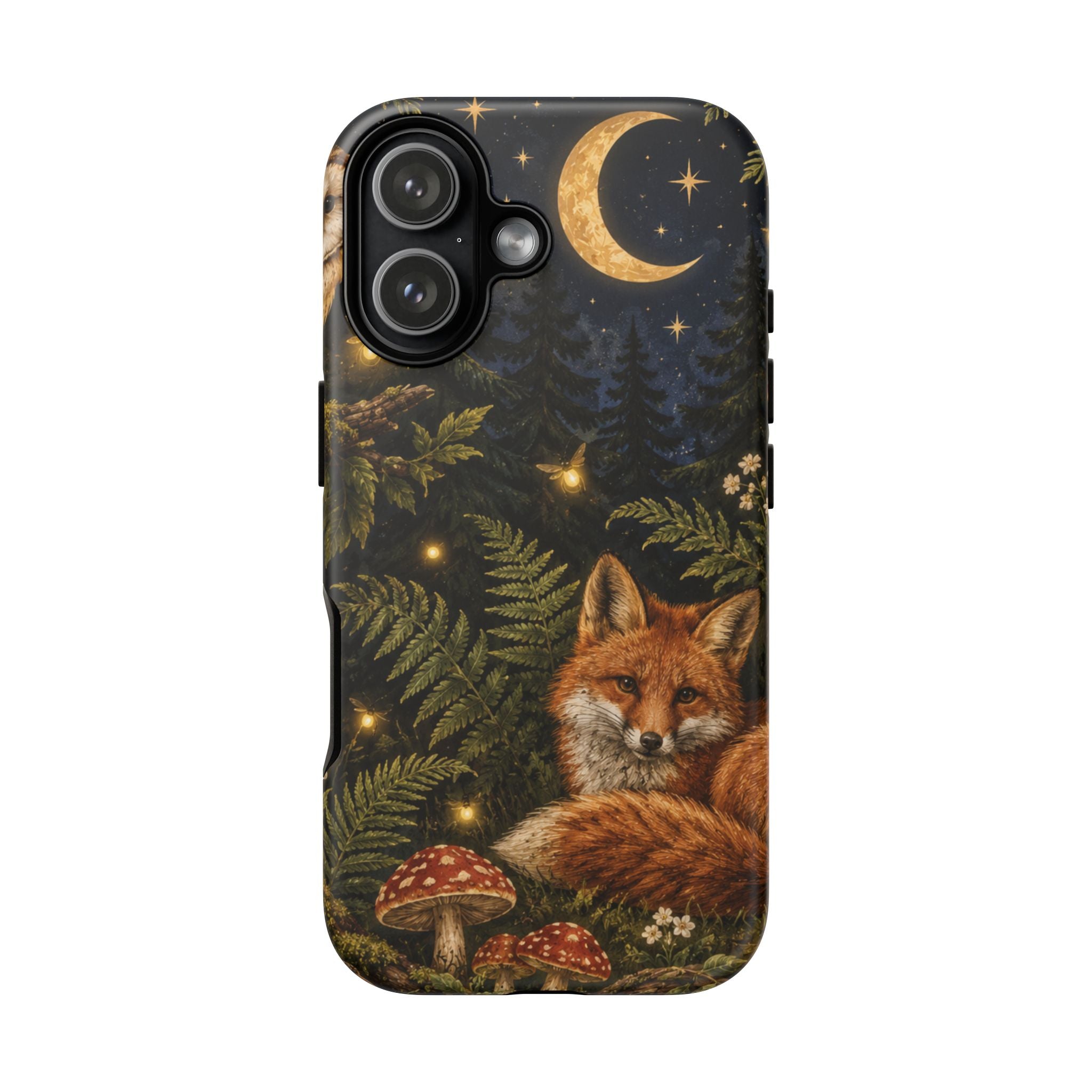 Fox Forest Tough Phone Case — Moonlit Woodland Protective Phone Cover