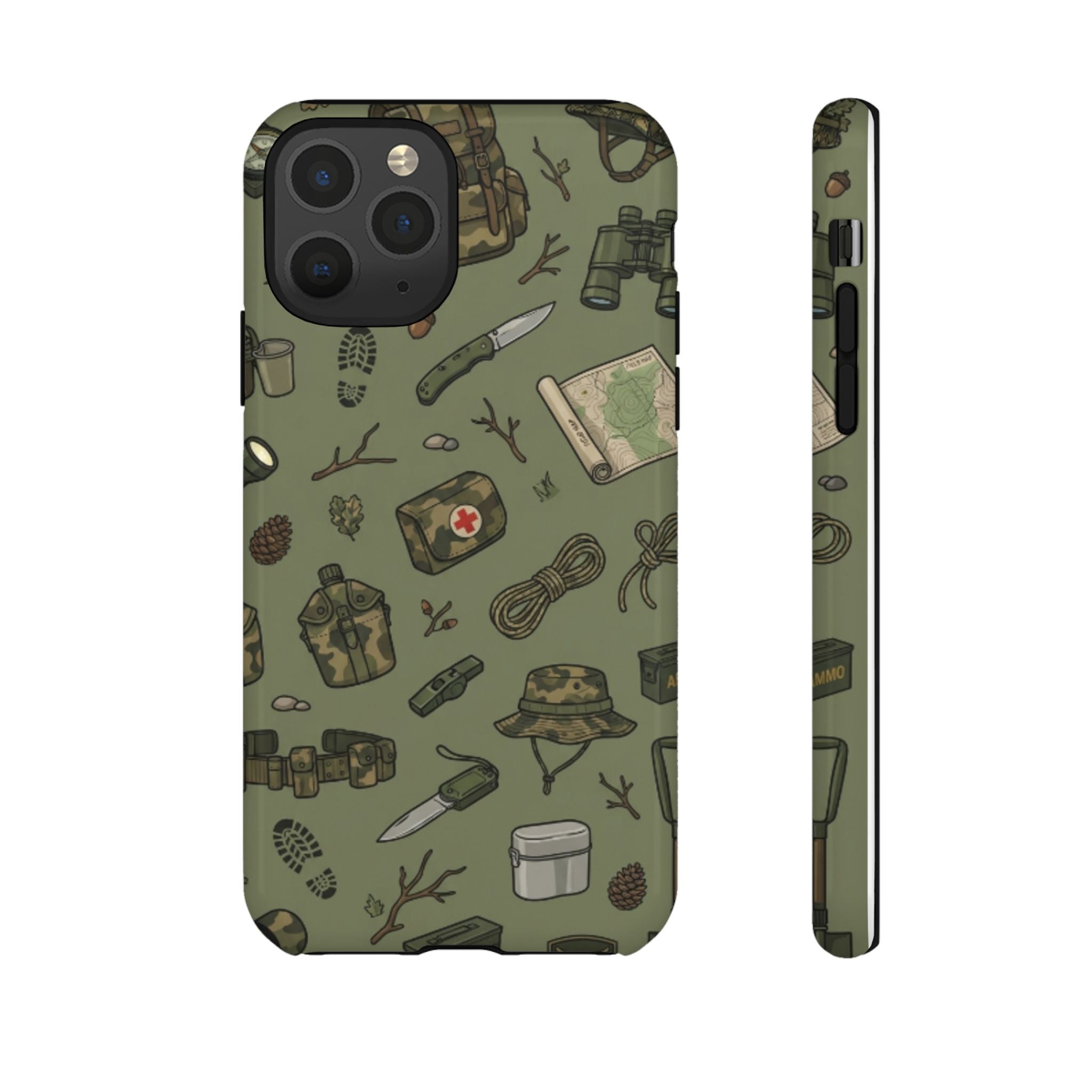 Tactical Gear Phone Case — Military Camping Outdoor Pattern