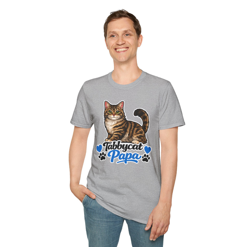 Tabbycat Papa T-Shirt — Cute Tabby Cat Dad Tee