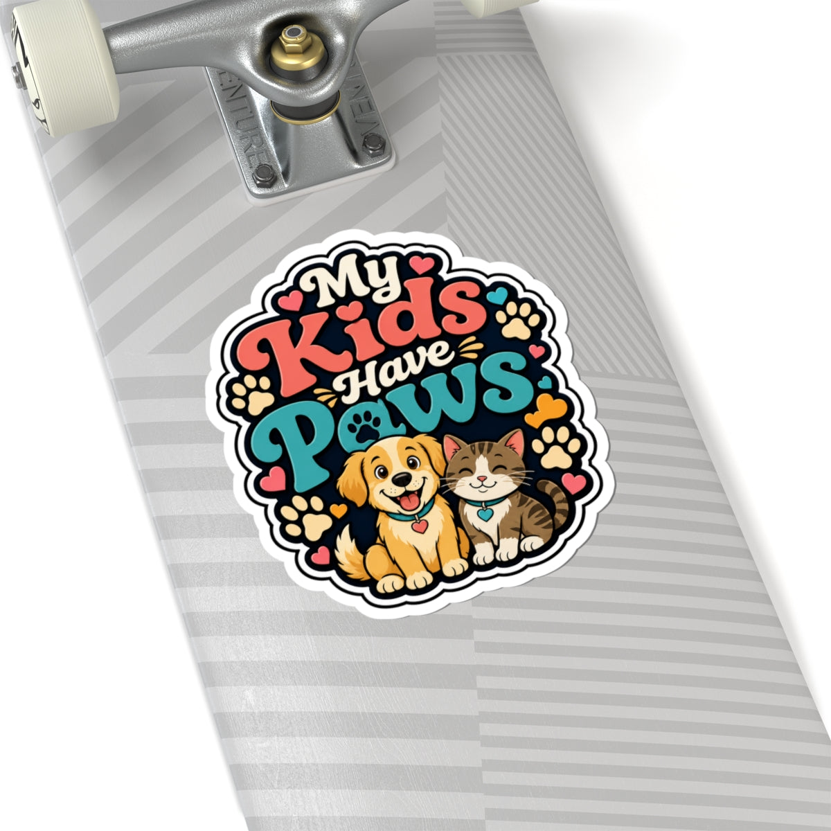 My Kids Have Paws Sticker — Cute Dog & Cat Pet Lover Kiss-Cut Sticker