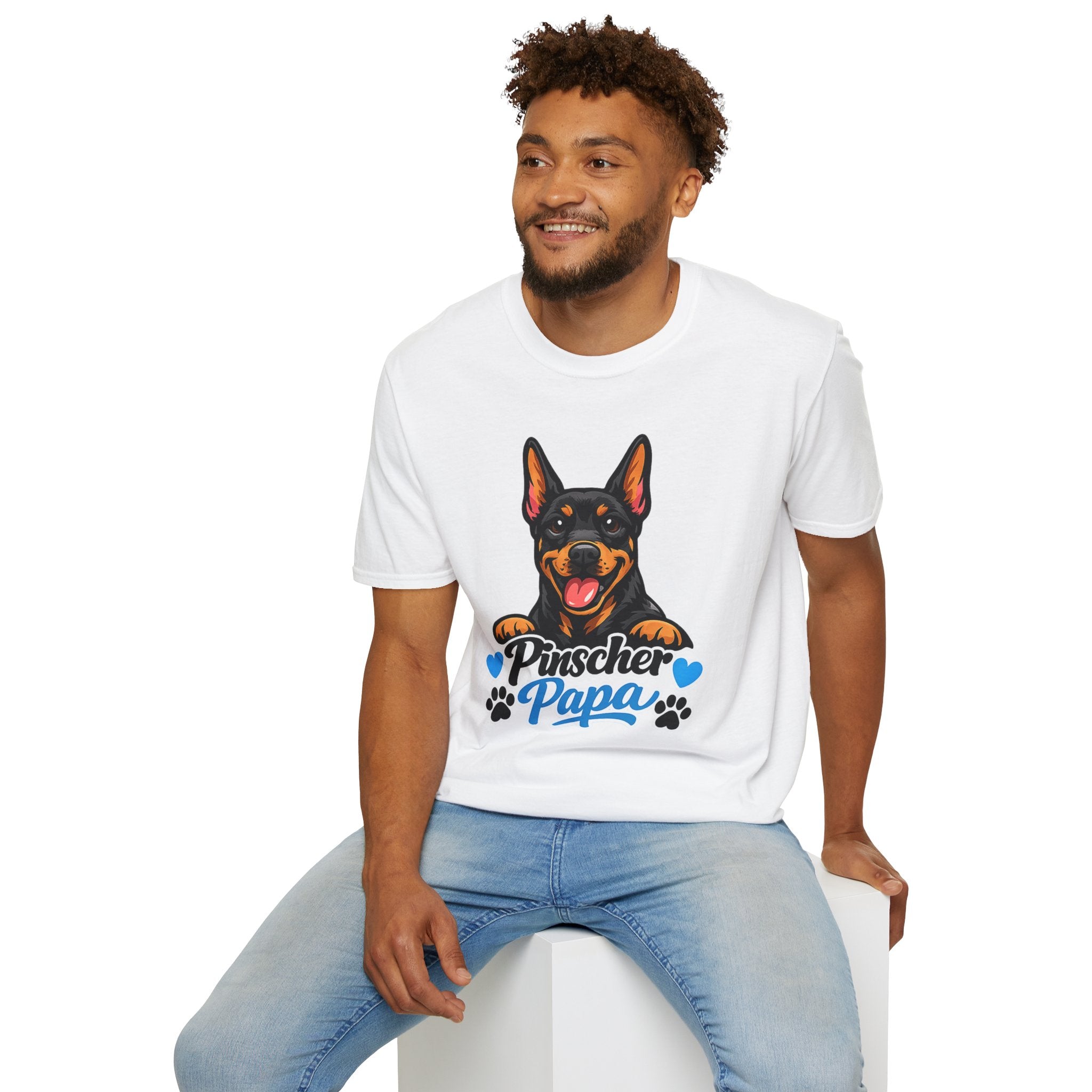 Pinscher Papa T-Shirt — Doberman/Pincher Dog Dad Tee