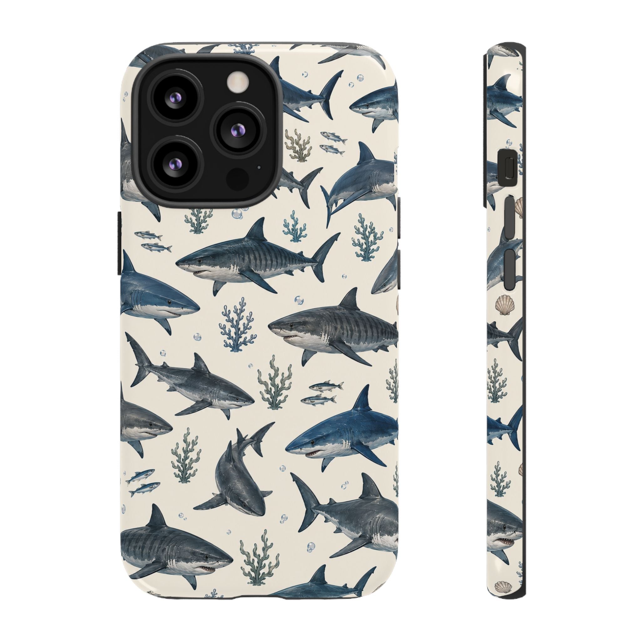 Shark Pattern Phone Case – Nautical Oceanic Phone Cover