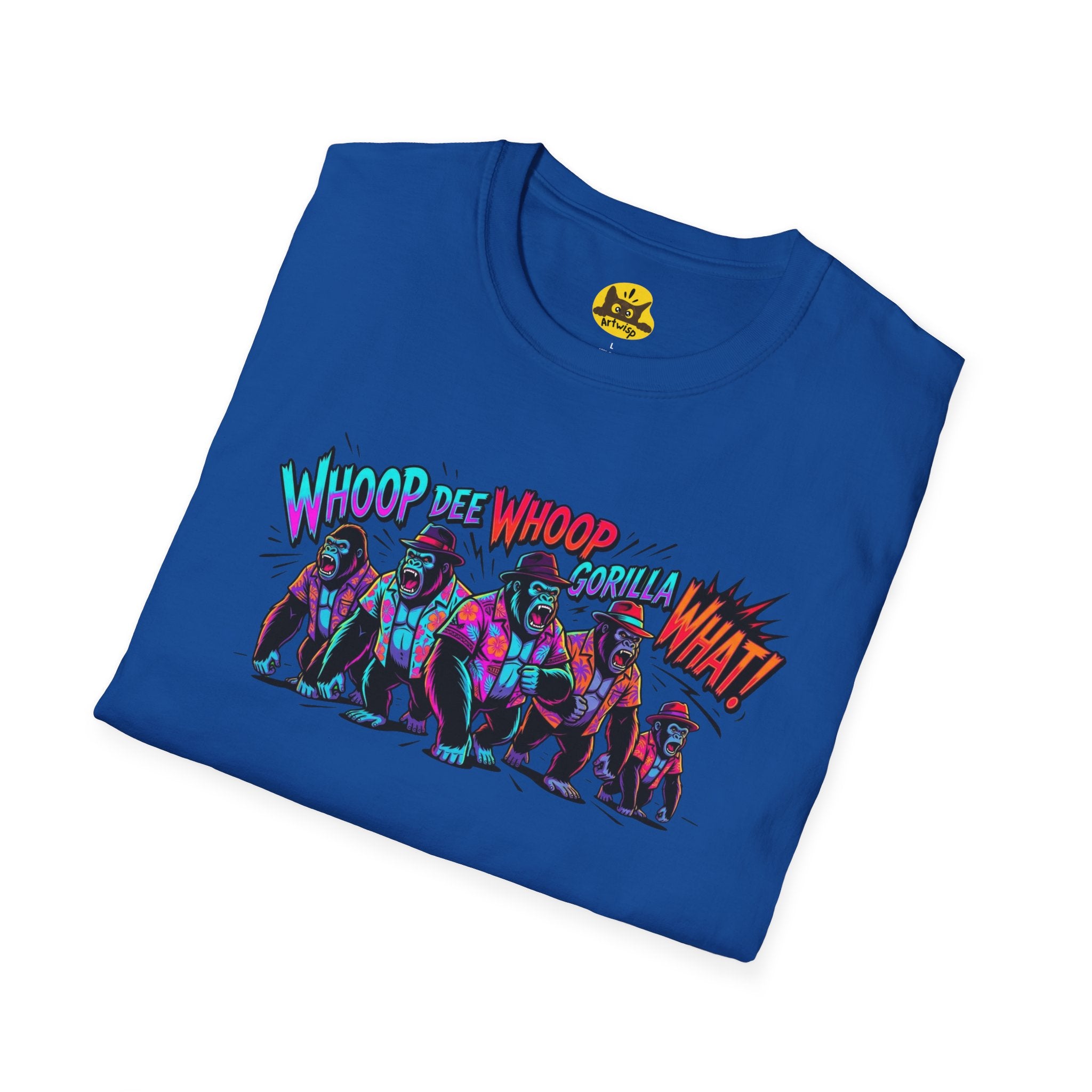 Gorilla Comic Pop Art T-Shirt — "Whoop Dee Whoop Gorilla What!" Graphic Tee