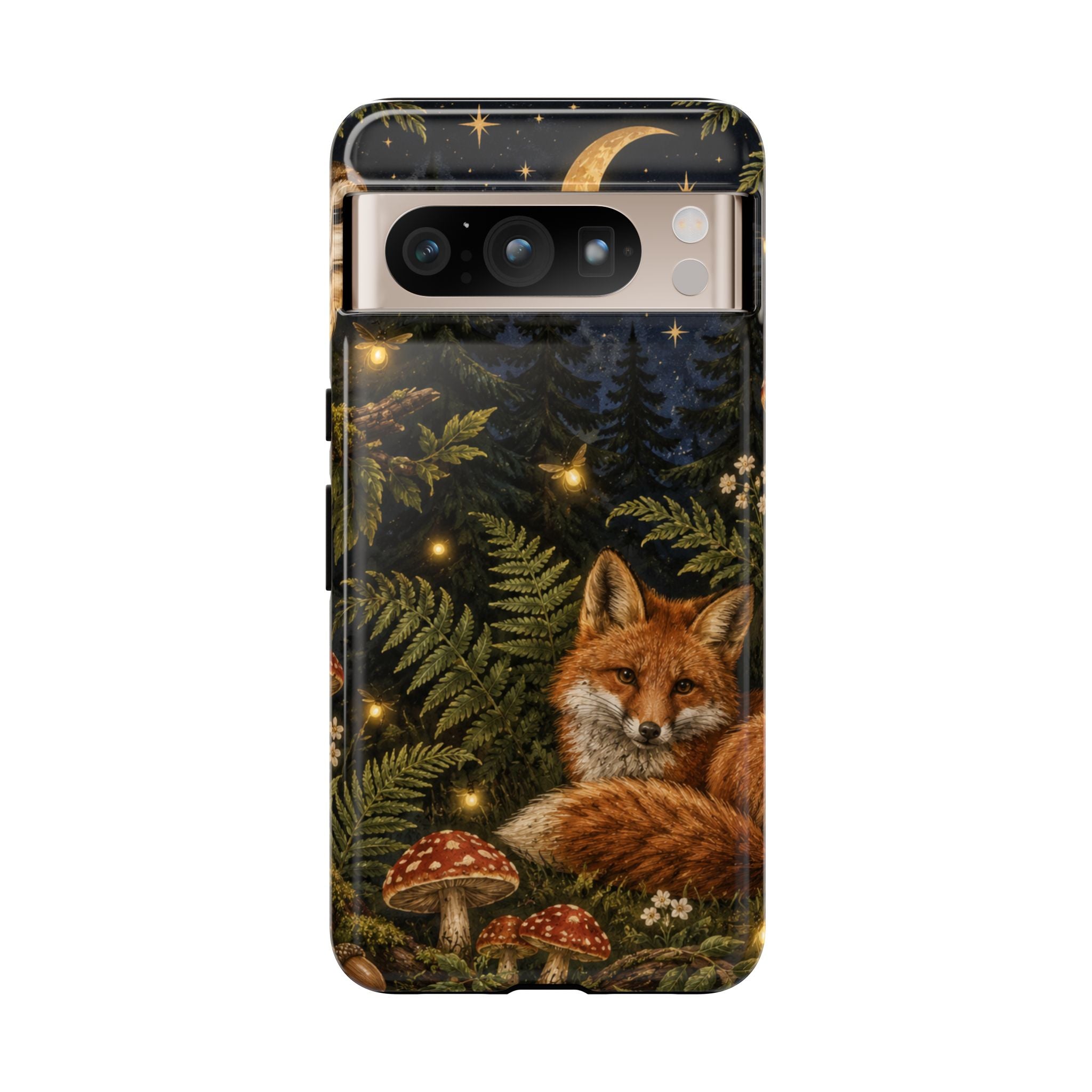 Fox Forest Tough Phone Case — Moonlit Woodland Protective Phone Cover