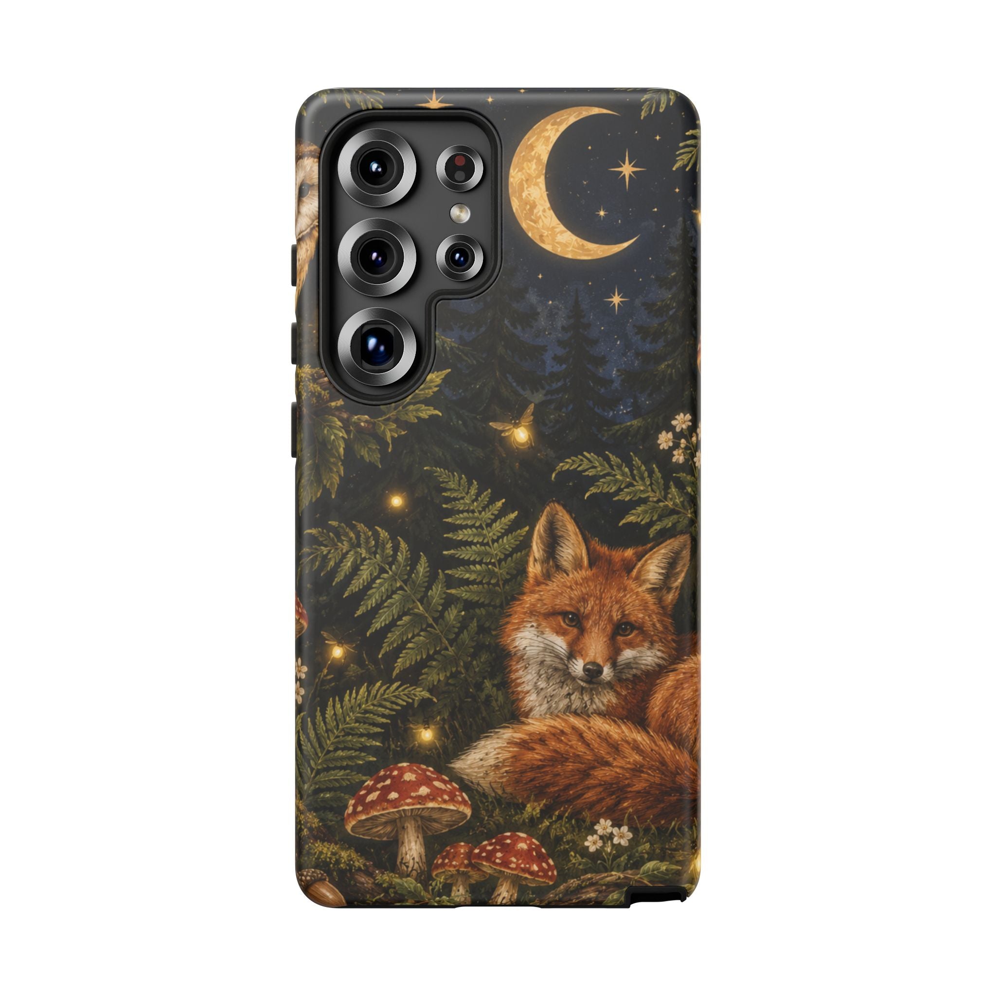 Fox Forest Tough Phone Case — Moonlit Woodland Protective Phone Cover