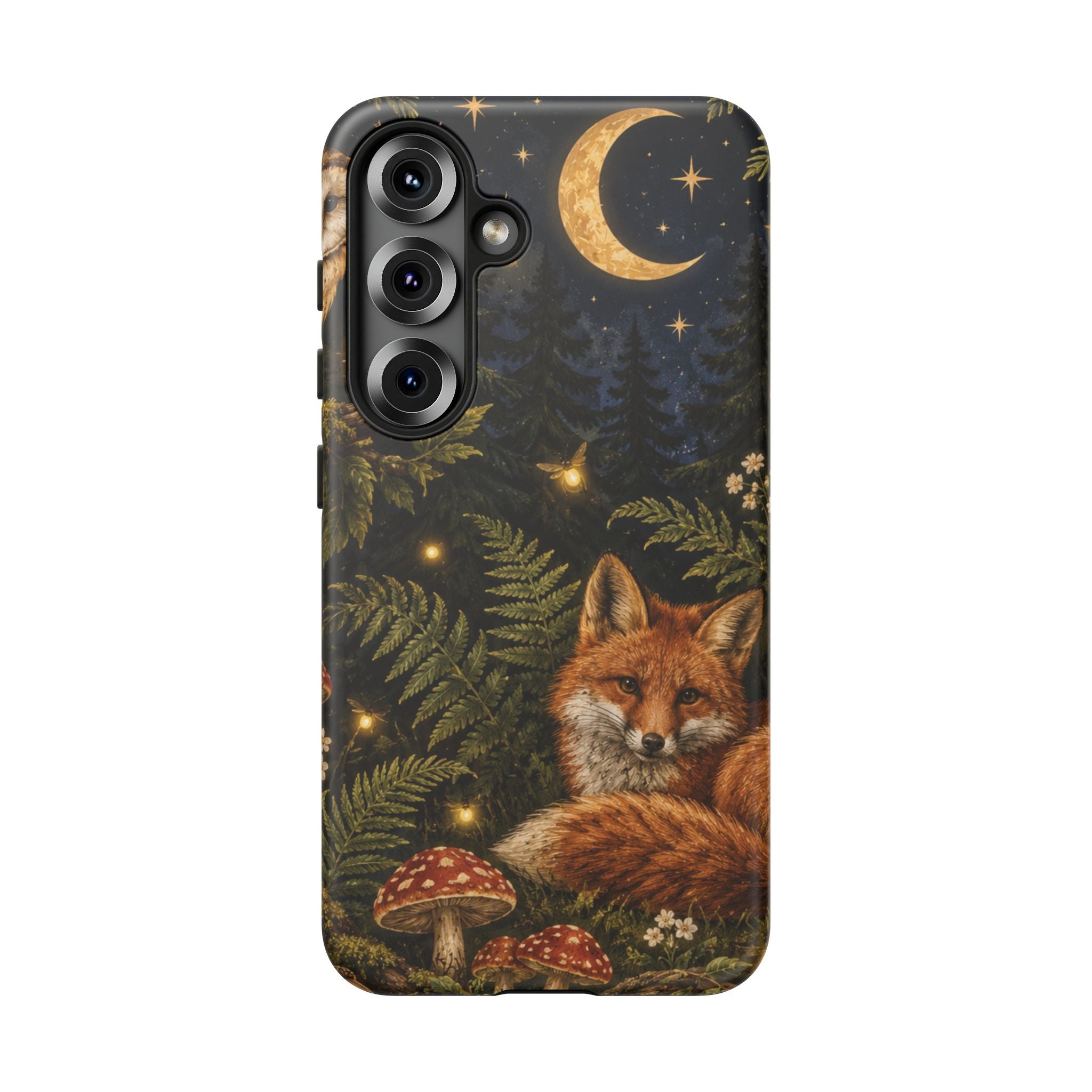 Fox Forest Tough Phone Case — Moonlit Woodland Protective Phone Cover