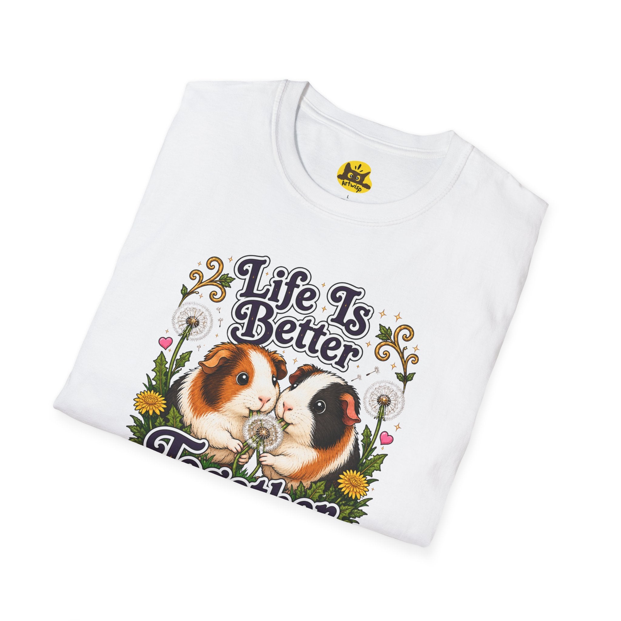 Life Is Better Together Guinea Pig T-Shirt — Cute Small Pet Tee