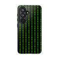 Coder Phone Case — Matrix Binary Code Green on Black Tough Case