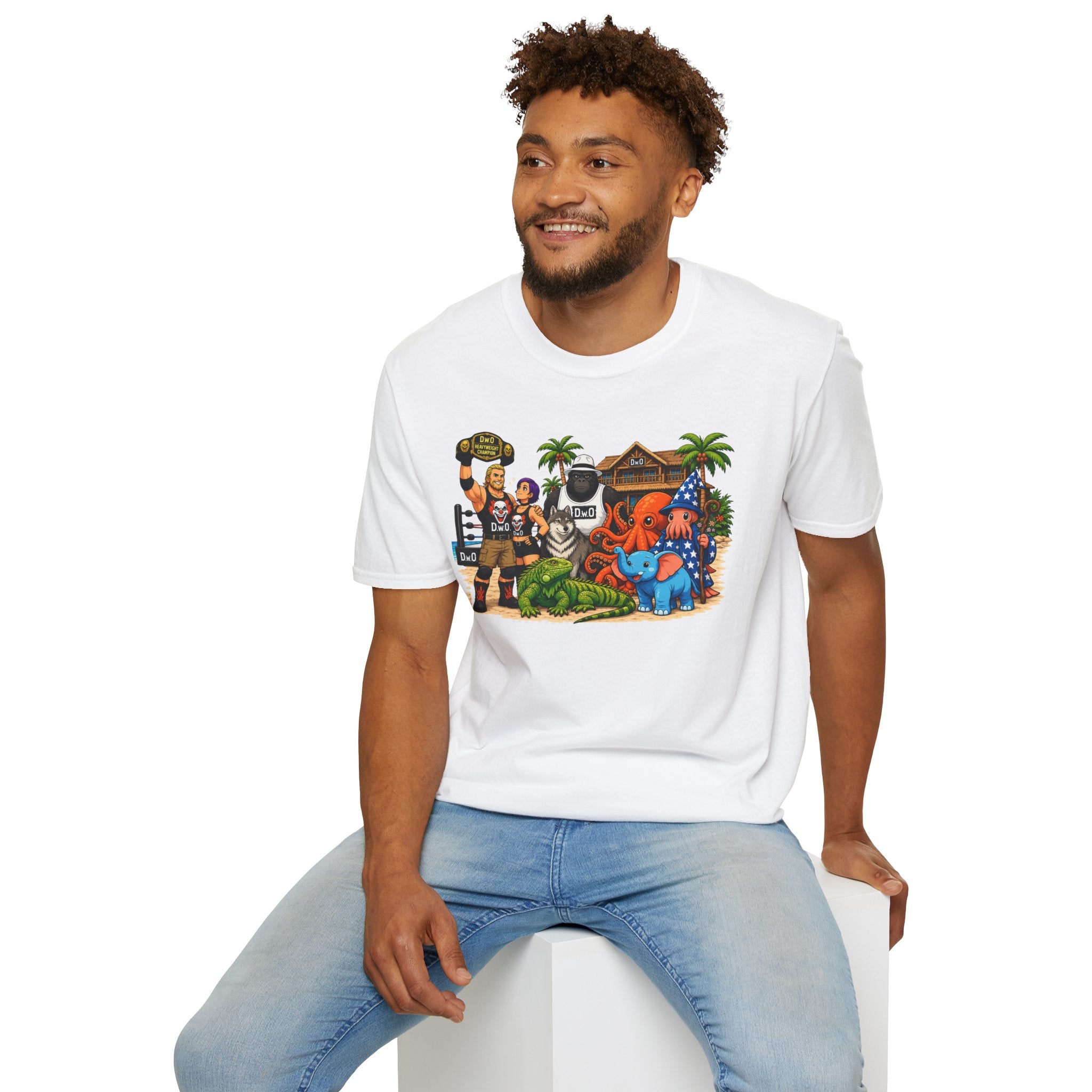 Funny T-Shirt — Wild Wrestling Mascot Crew Gift Tee