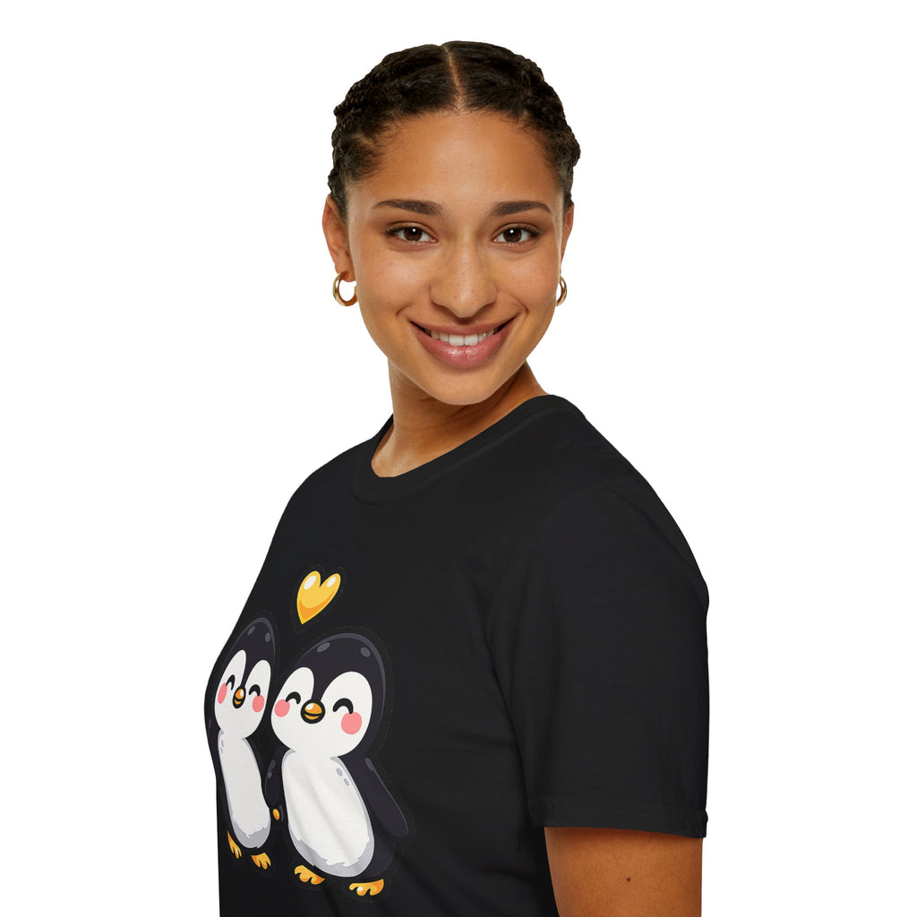 Cute Male Penguin Couple T-Shirt — Gift Tee