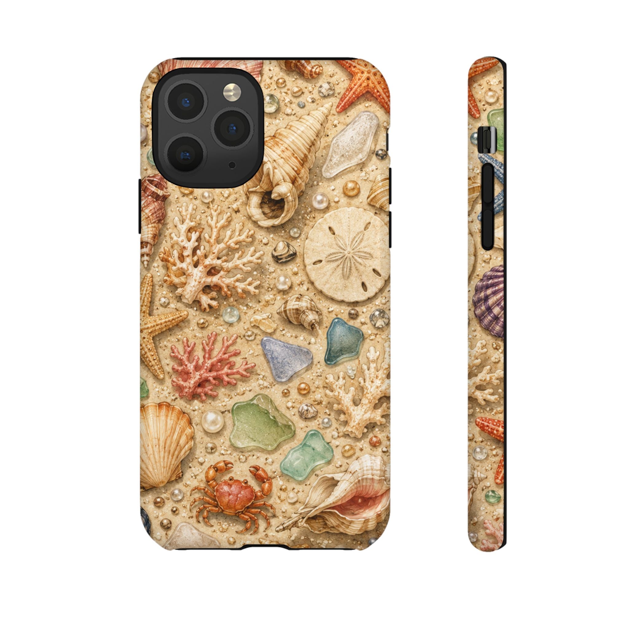 Beach Shells Phone Case — Seashell, Starfish & Sea Glass Coastal Design